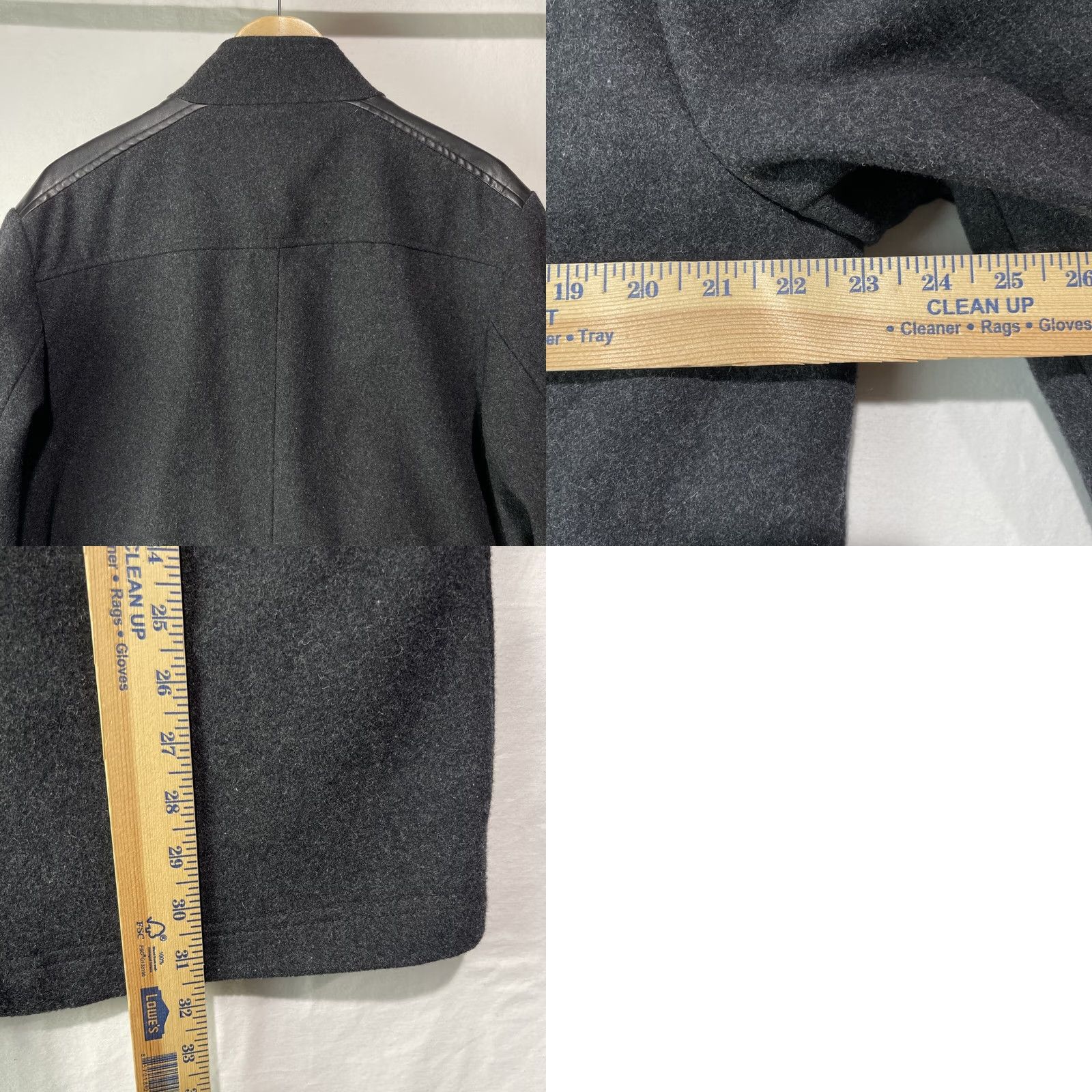 Alfani Alfani Jacket Mens Large Coat Button Up Full Zip Wool Blend Black Lined Size US L / EU 52-54 / 3 - 8 Thumbnail