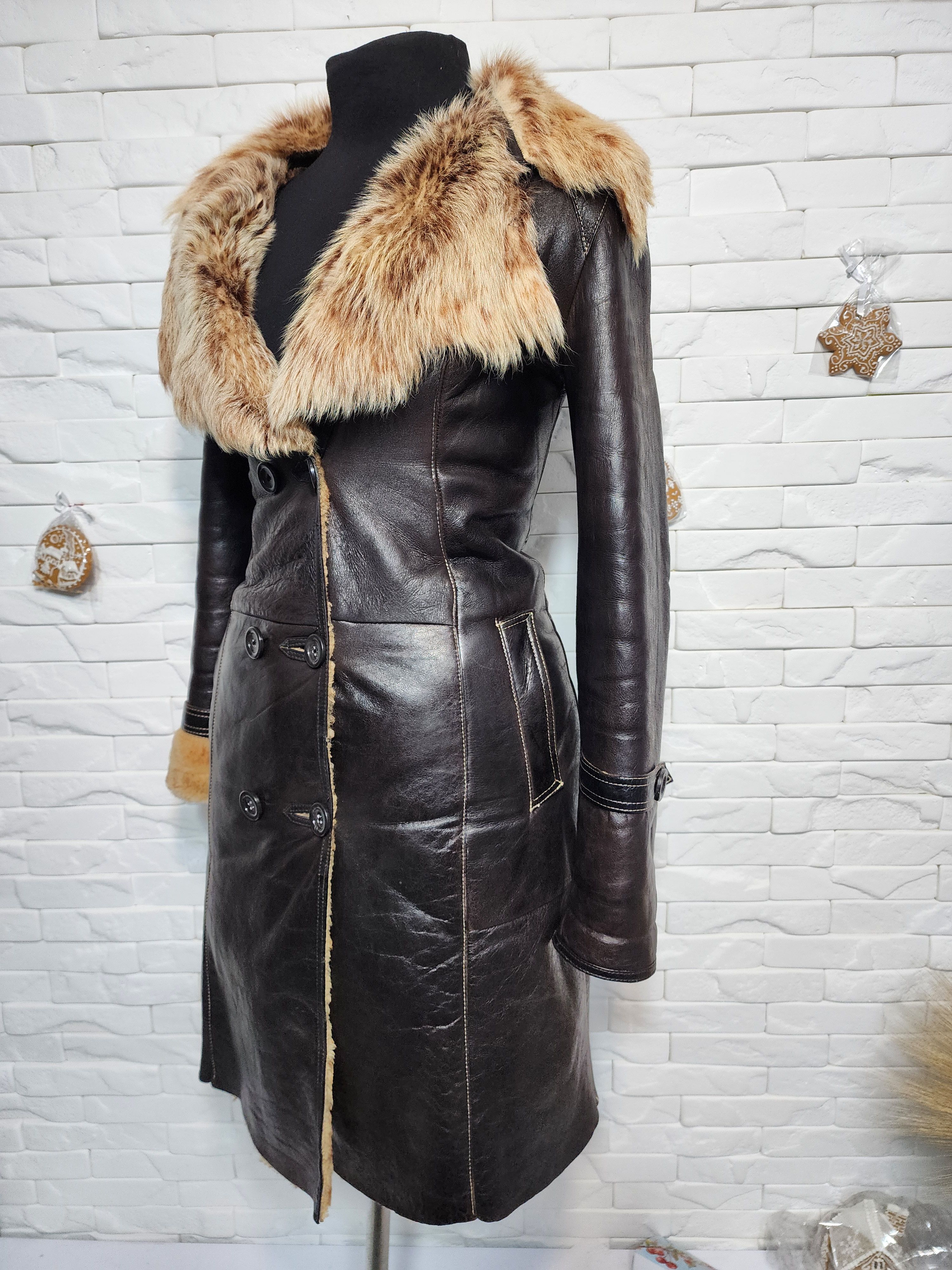 Furla Brown Goat Fur Sheepskin Coat: Women's Winter Coat Size S / US 4 / IT 40 - 2 Thumbnail