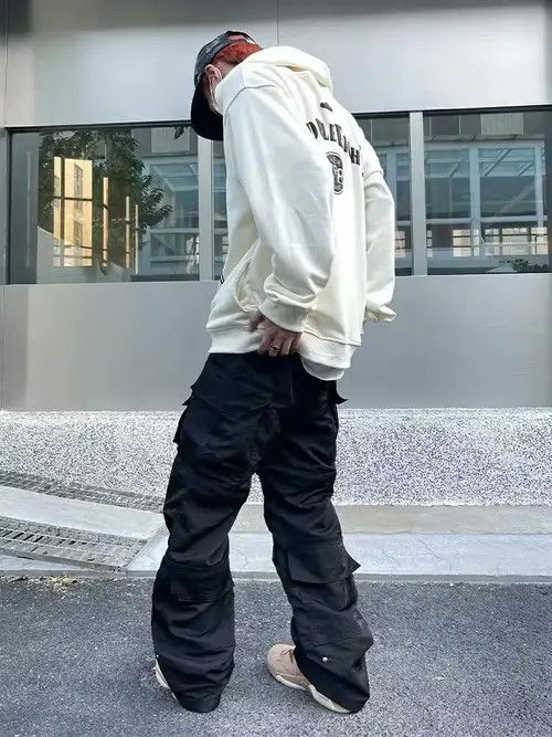 Designer × Indigo Bag urban baggy utility cargo pants Size US 32 / EU 48 - 2 Thumbnail