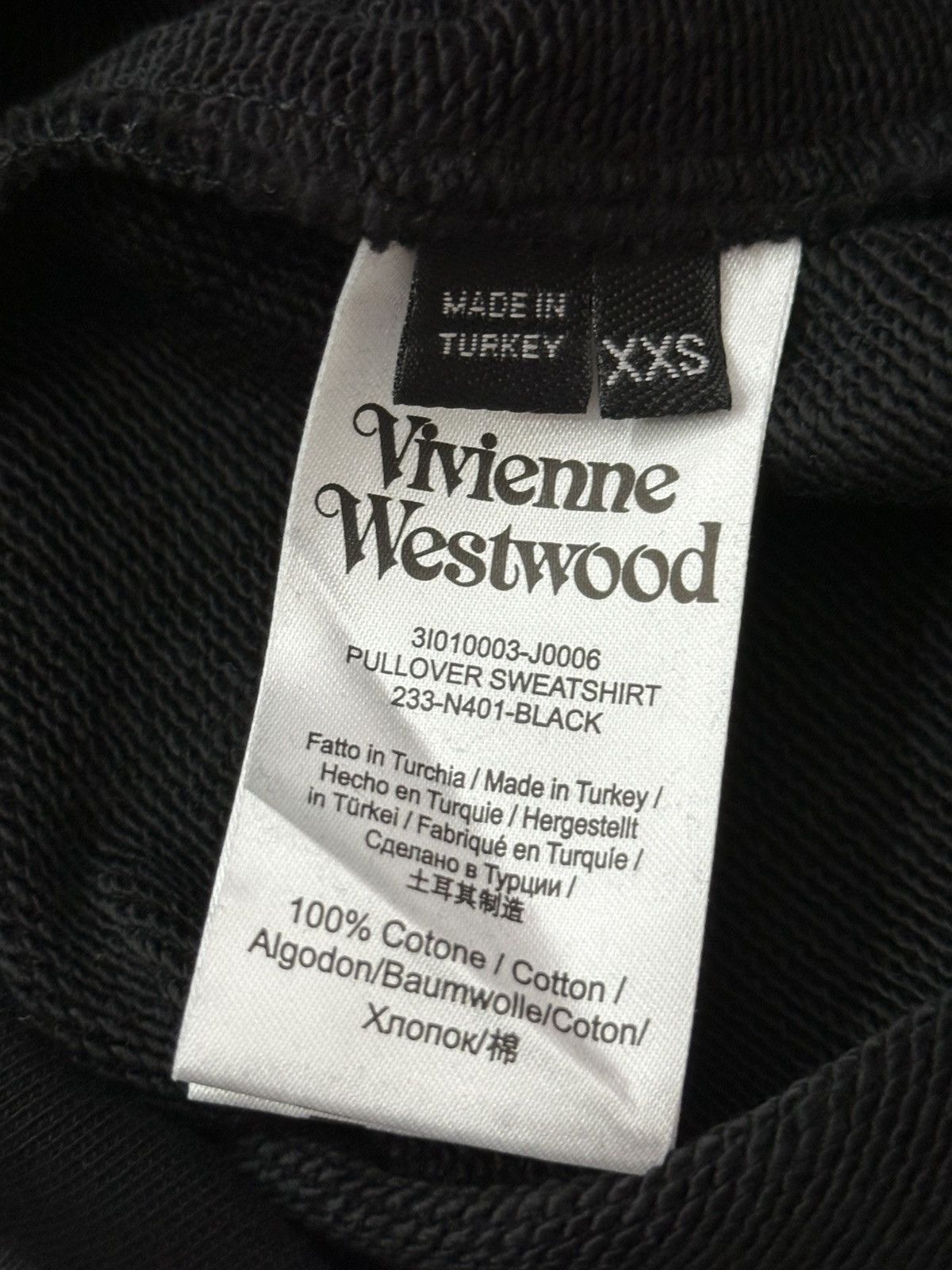 Vivienne Westwood Vivienne Westwood Hoodie Black Orb Logo Embroidery Size US XS / EU 42 / 0 - 4 Thumbnail