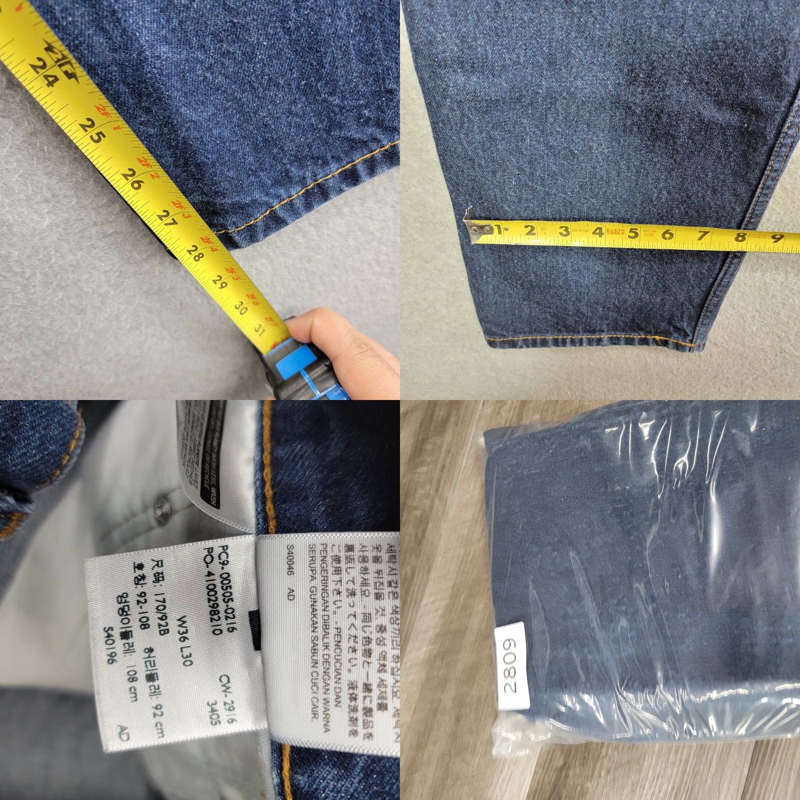 Levi's Levi's Jeans Mens 36 x 30 505 Blue Classic Straight Fit Denim Cotton Pants Size US 36 / EU 52 - 9 Thumbnail