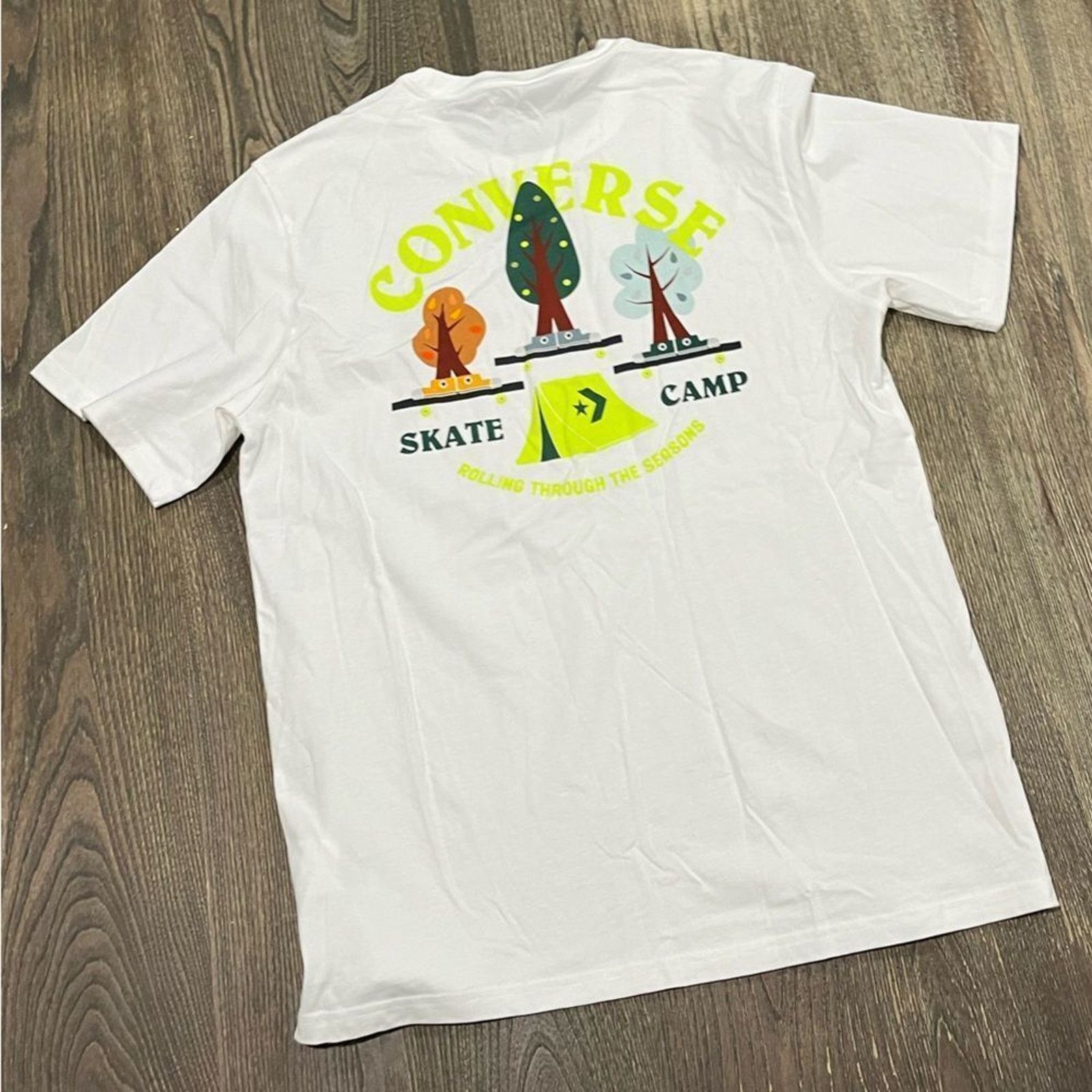 Converse NWOT Converse All Star T-Shirt Short Sleeve Crewneck White M Size US M / EU 48-50 / 2 - 6 Thumbnail