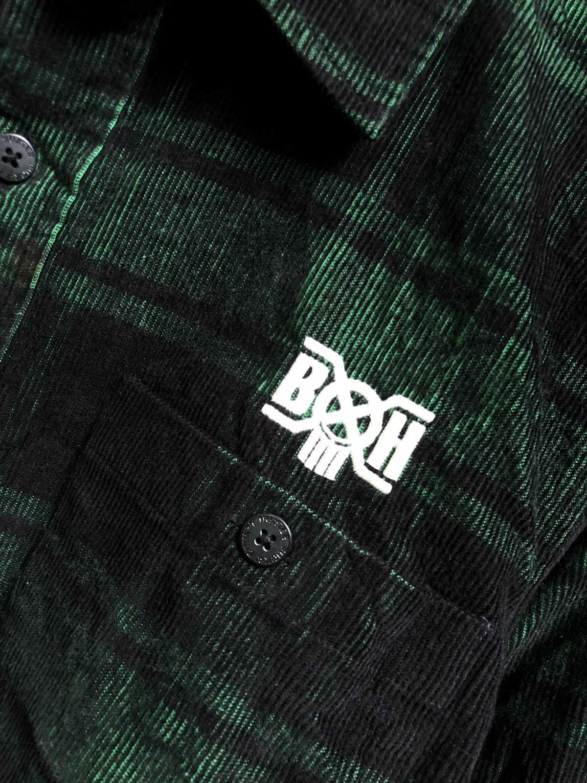 Bounty Hunter × Japanese Brand BOUNTY HUNTER FLANNEL PLAID CORDUROY PLAID BUTTON SHIRT Size US S / EU 44-46 / 1 - 3 Thumbnail