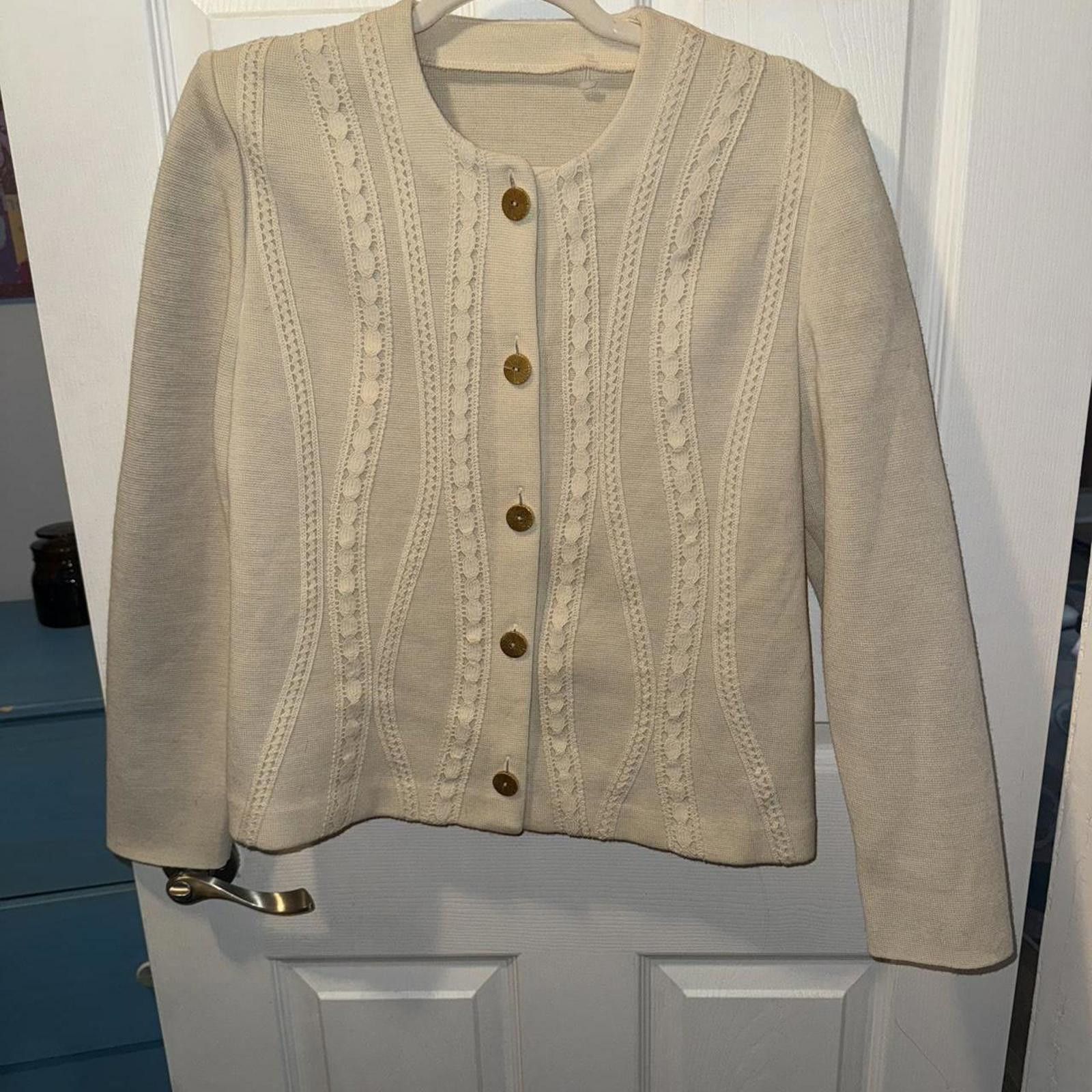 Chalk Line Women's Cream and White Jacket Size M / US 6-8 / IT 42-44 - 1 Thumbnail