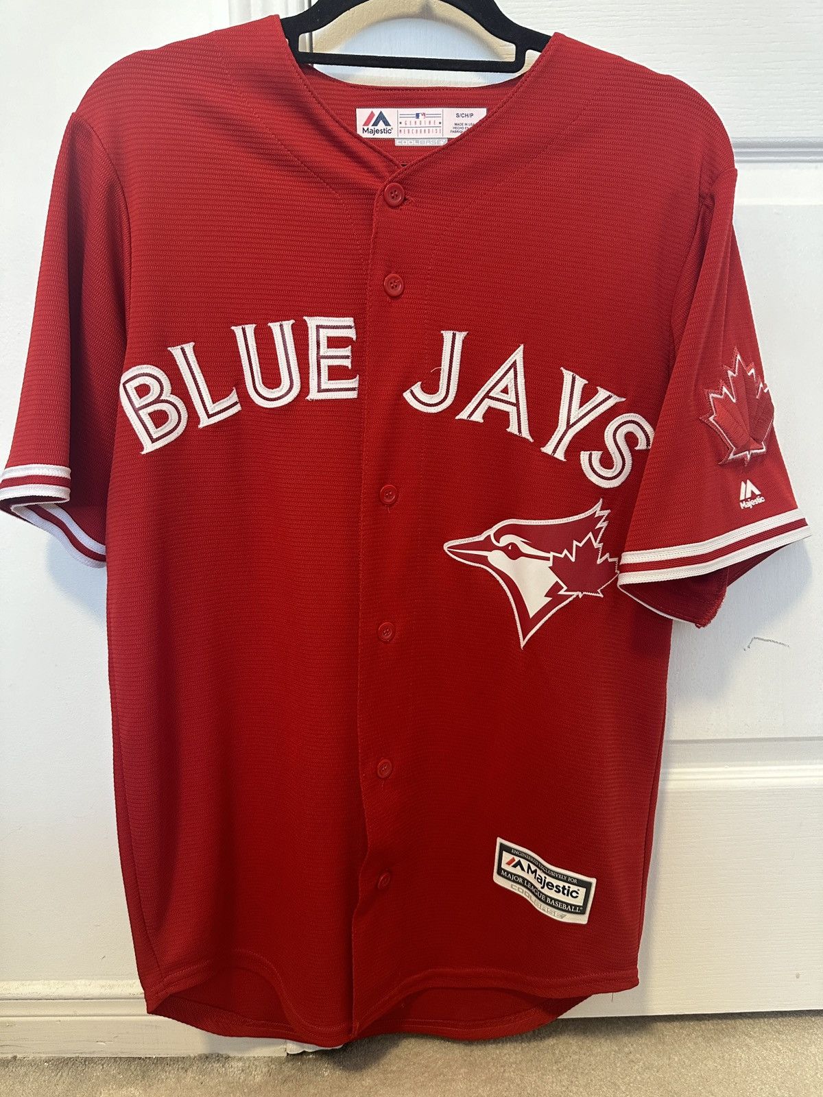 MLB Majestic Toronto Blue Jays Jersey Red Grailed