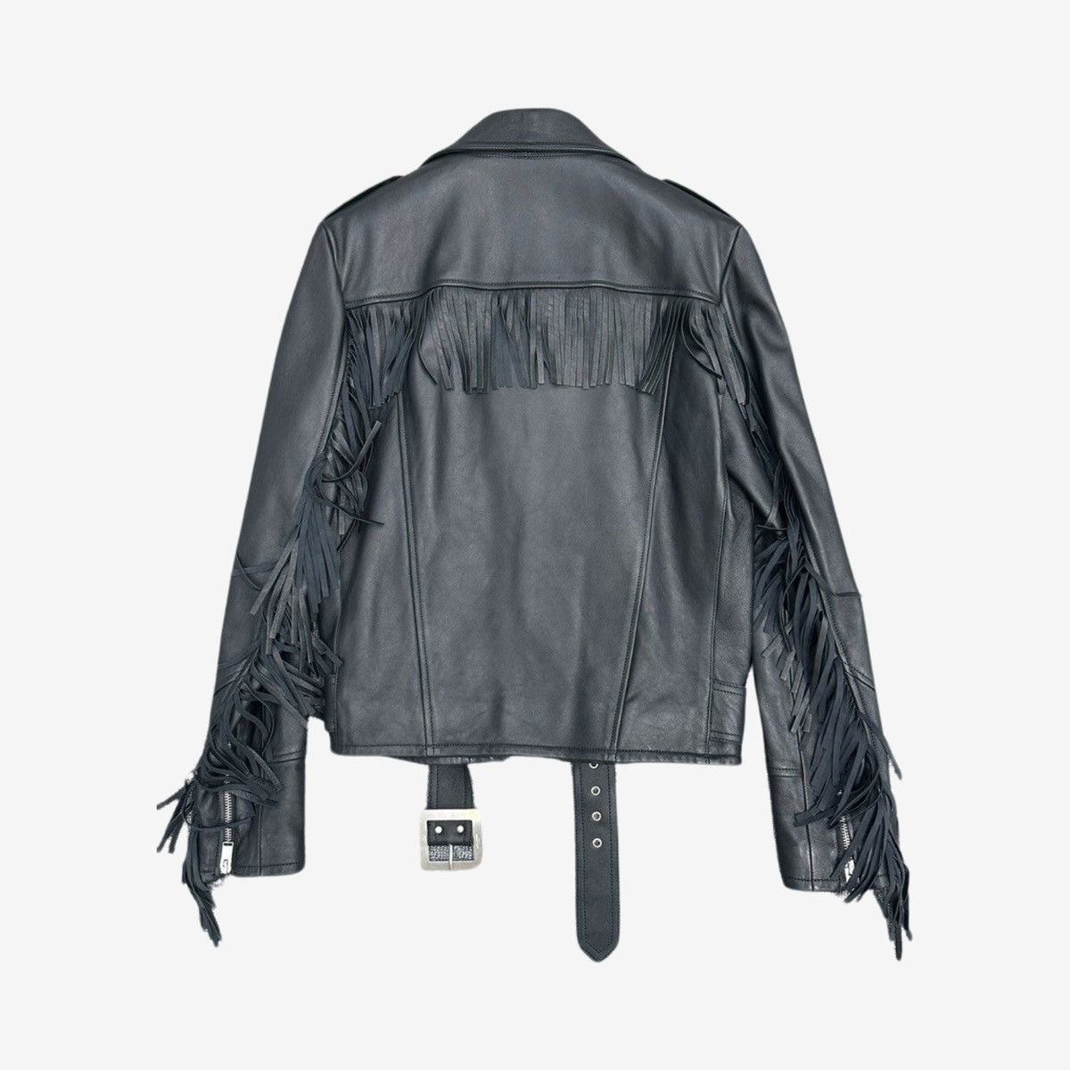 Saint Laurent Paris *RARE* Saint Laurent Paris Leather Fringe Jacket Size US S / EU 44-46 / 1 - 2 Thumbnail
