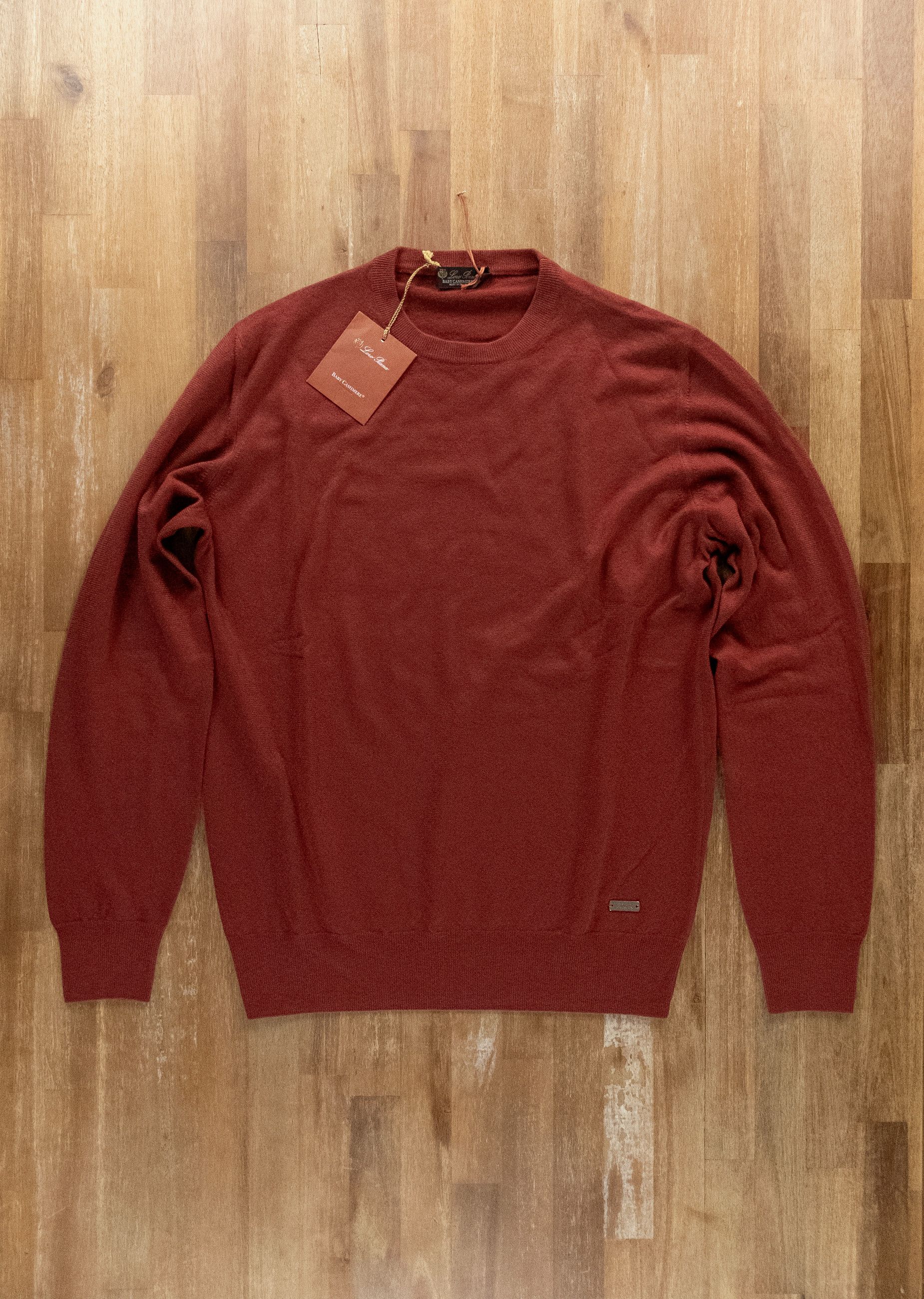 LORO PIANA brick red baby cashmere sweater Medium
