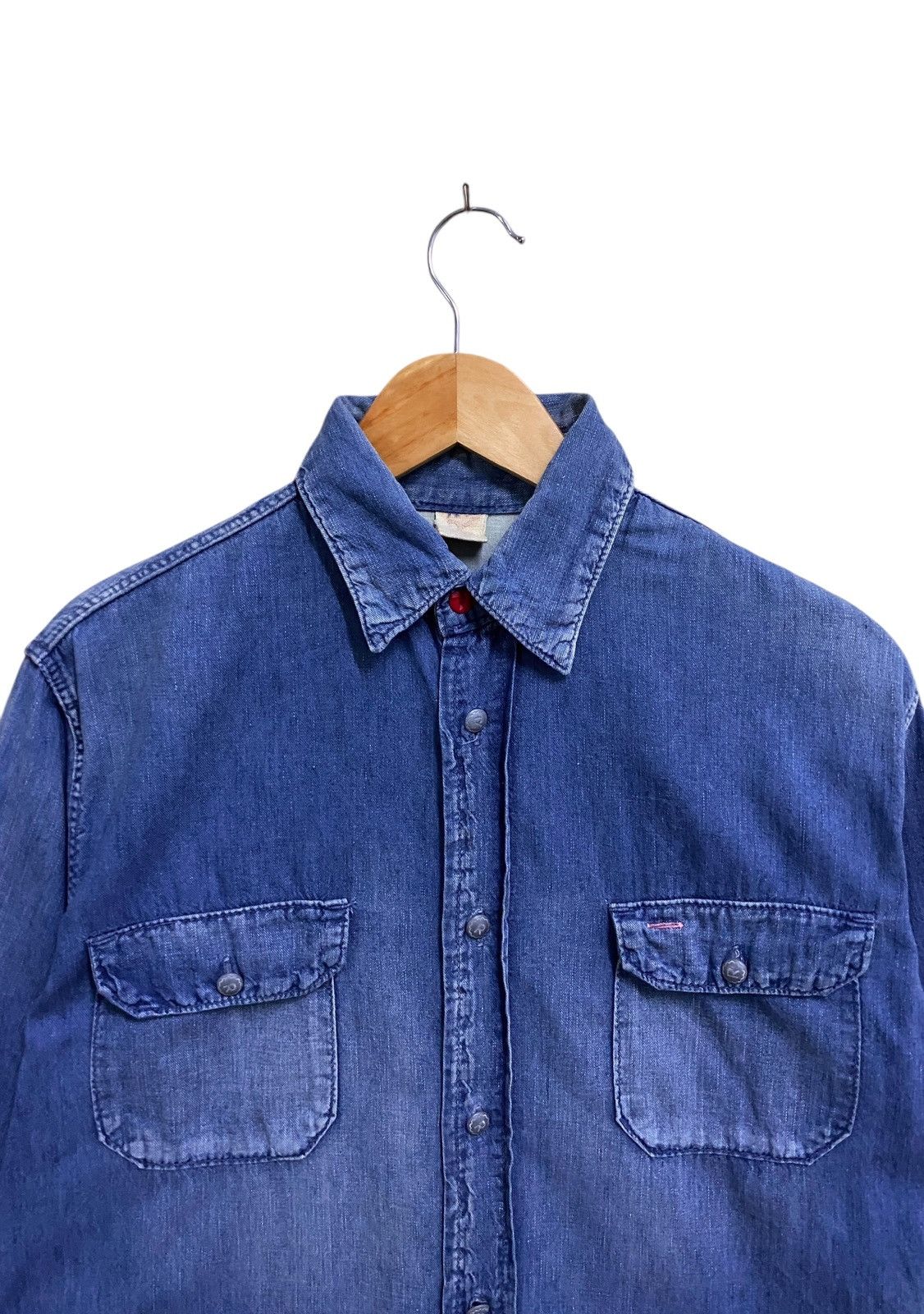 45rpm Vintage Japanese Brand 45rpm Denim Shirt 1990s Size US M / EU 48-50 / 2 - 3 Thumbnail