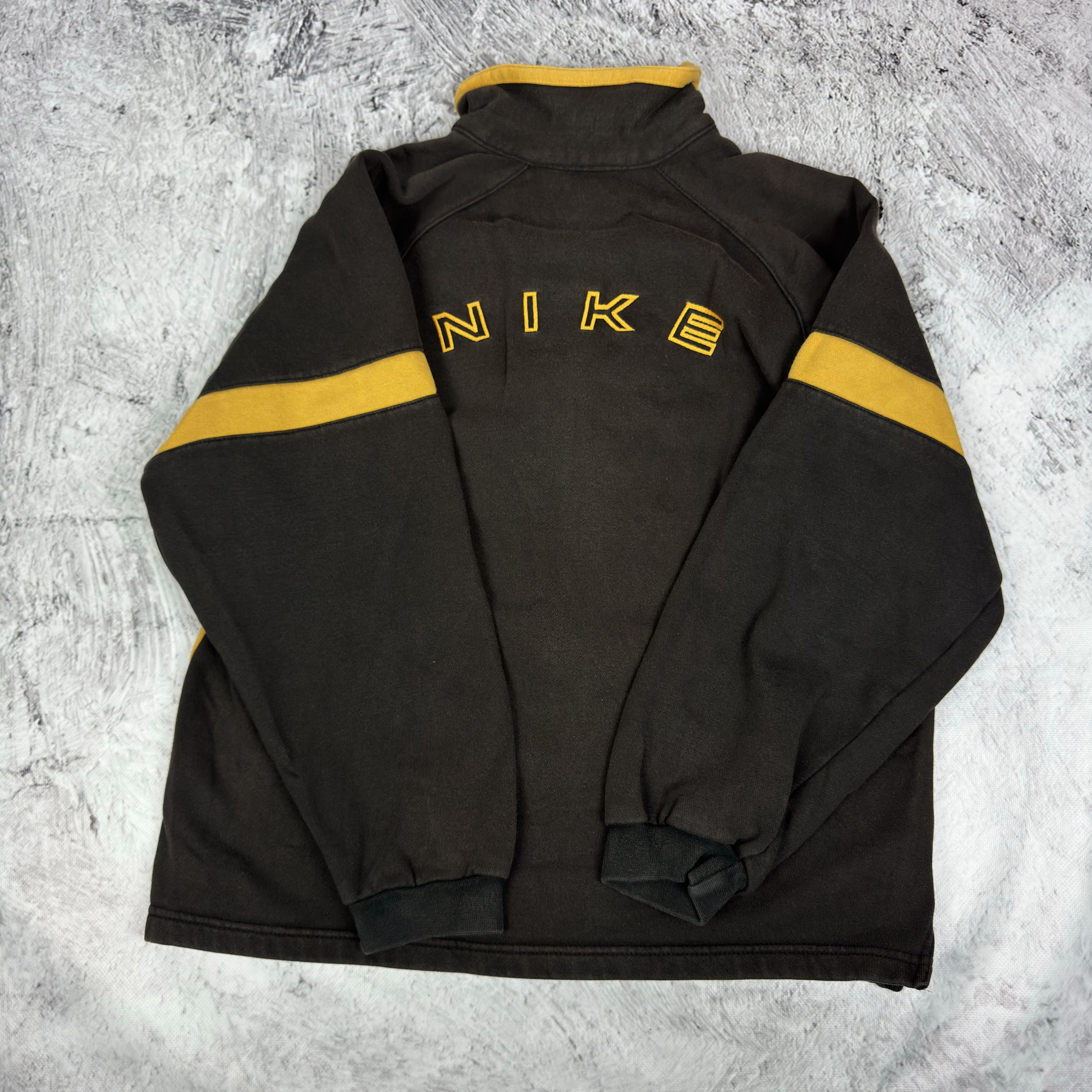 Nike Nike Brown Yellow Cotton Fleece Full Zip Sweatshirt M Size M / US 6-8 / IT 42-44 - 9 Thumbnail