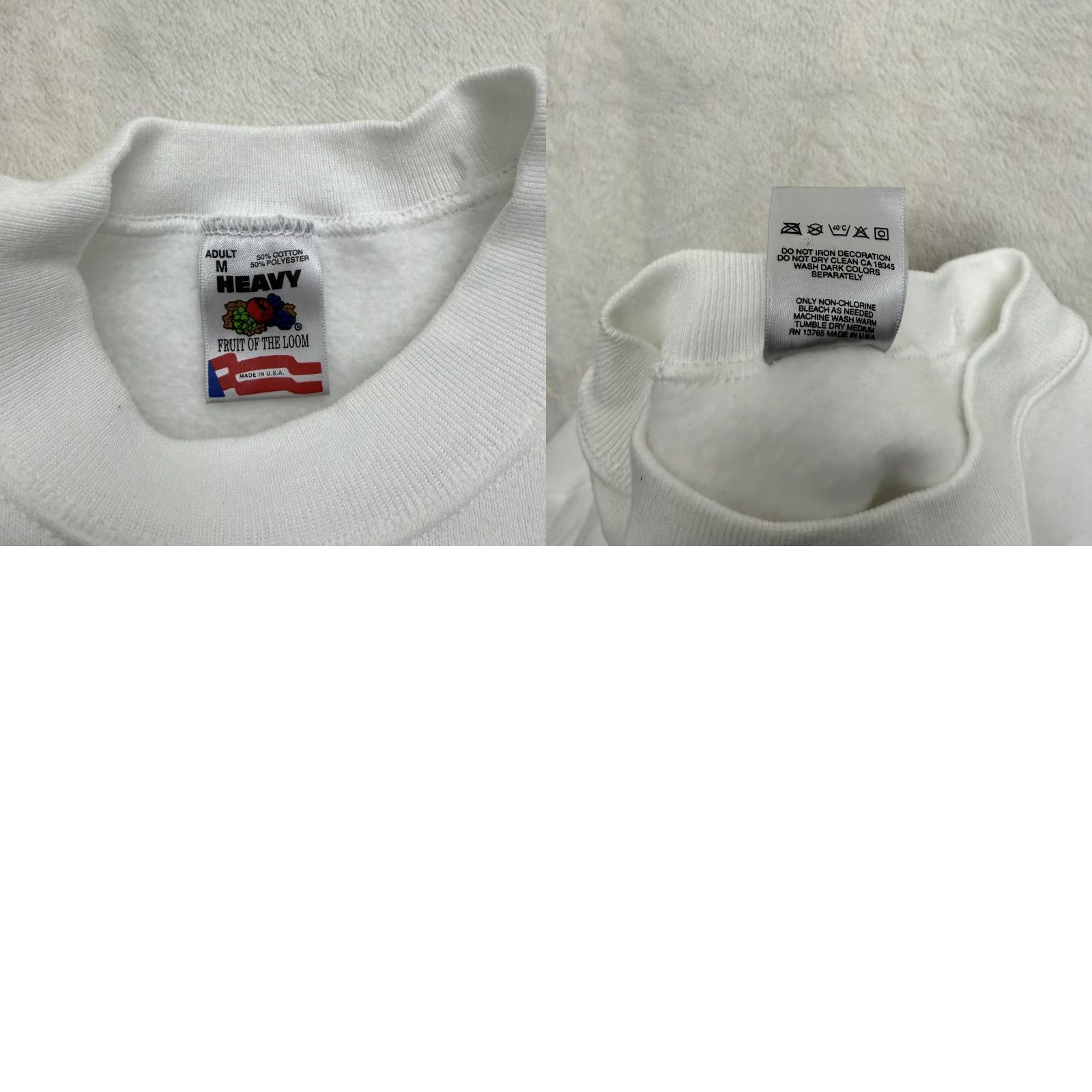 Fruit Of The Loom VINTAGE Billy Bee Productions Sweatshirt Mens M White Cartoon Graphic 90s Size US M / EU 48-50 / 2 - 10 Thumbnail