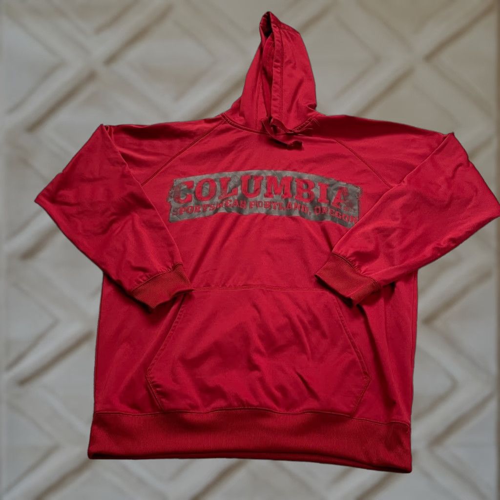 Vintage Columbia Hoodie Sweatshirt Mens XL Red Pockets Fleece Pullover Jacket Graphic Size US XL / EU 56 / 4 - 1 Thumbnail