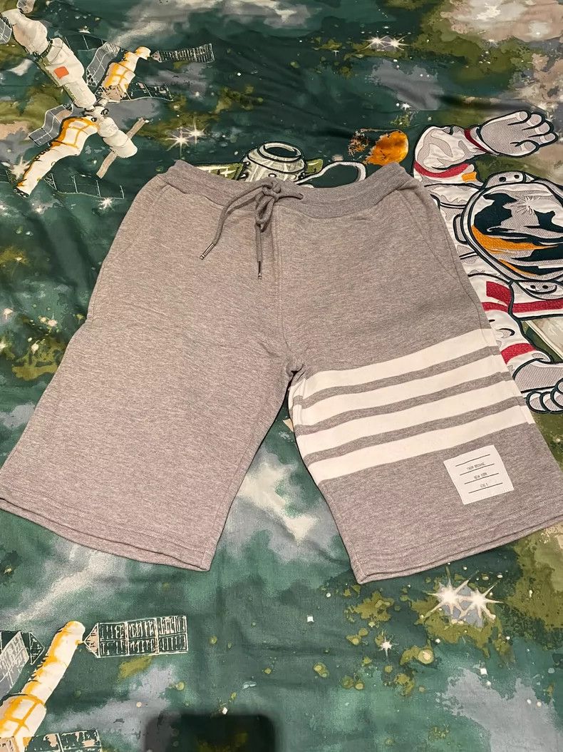 Thom Browne Gray striped shorts