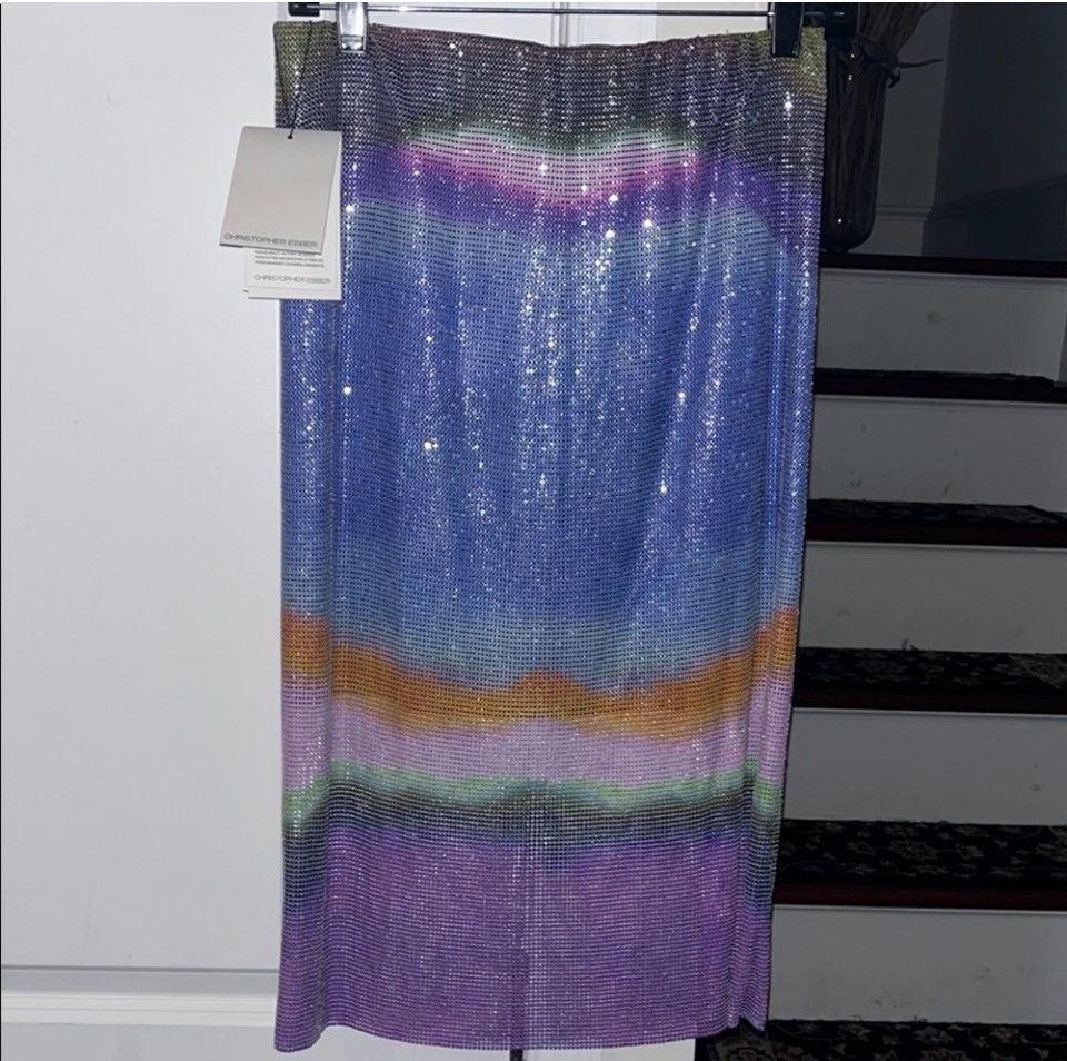 Christopher Esber Christopher Esber Aura Glowmesh Midi Skirt Size 28" / US 6 / IT 42 - 1 Thumbnail
