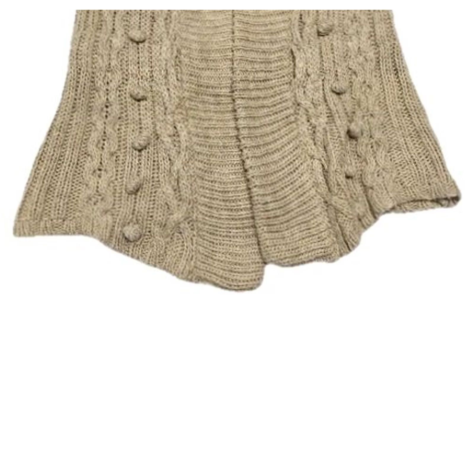Vintage Aéropostale Cardigan Sweater Women's L Cream Cable Knit Open Front Chunky Wool Knit Size L / US 10 / IT 46 - 3 Thumbnail
