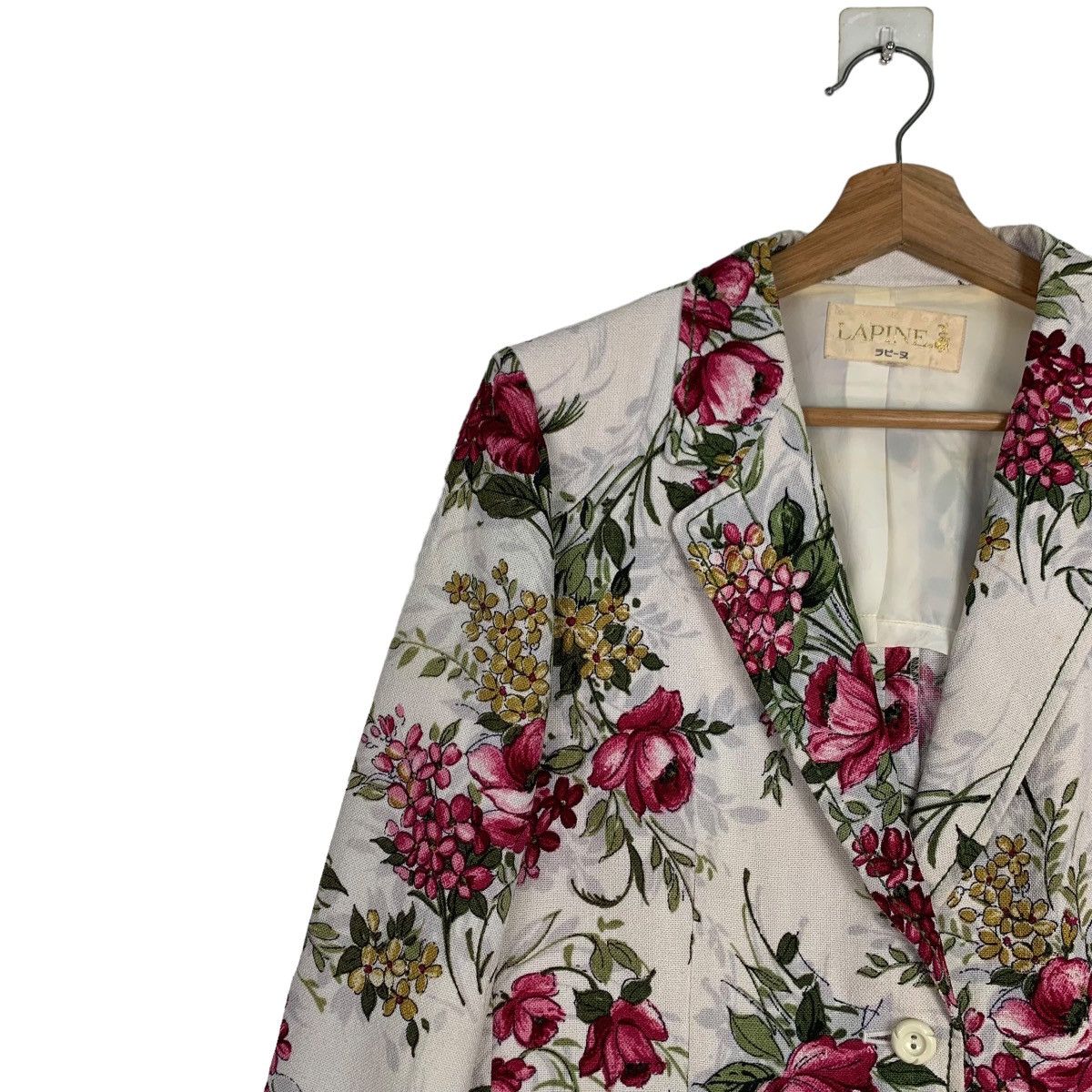 Japanese Brand LAPINE Floral Graphic Casual Jacket #0195-C10 Size M / US 6-8 / IT 42-44 - 7 Thumbnail