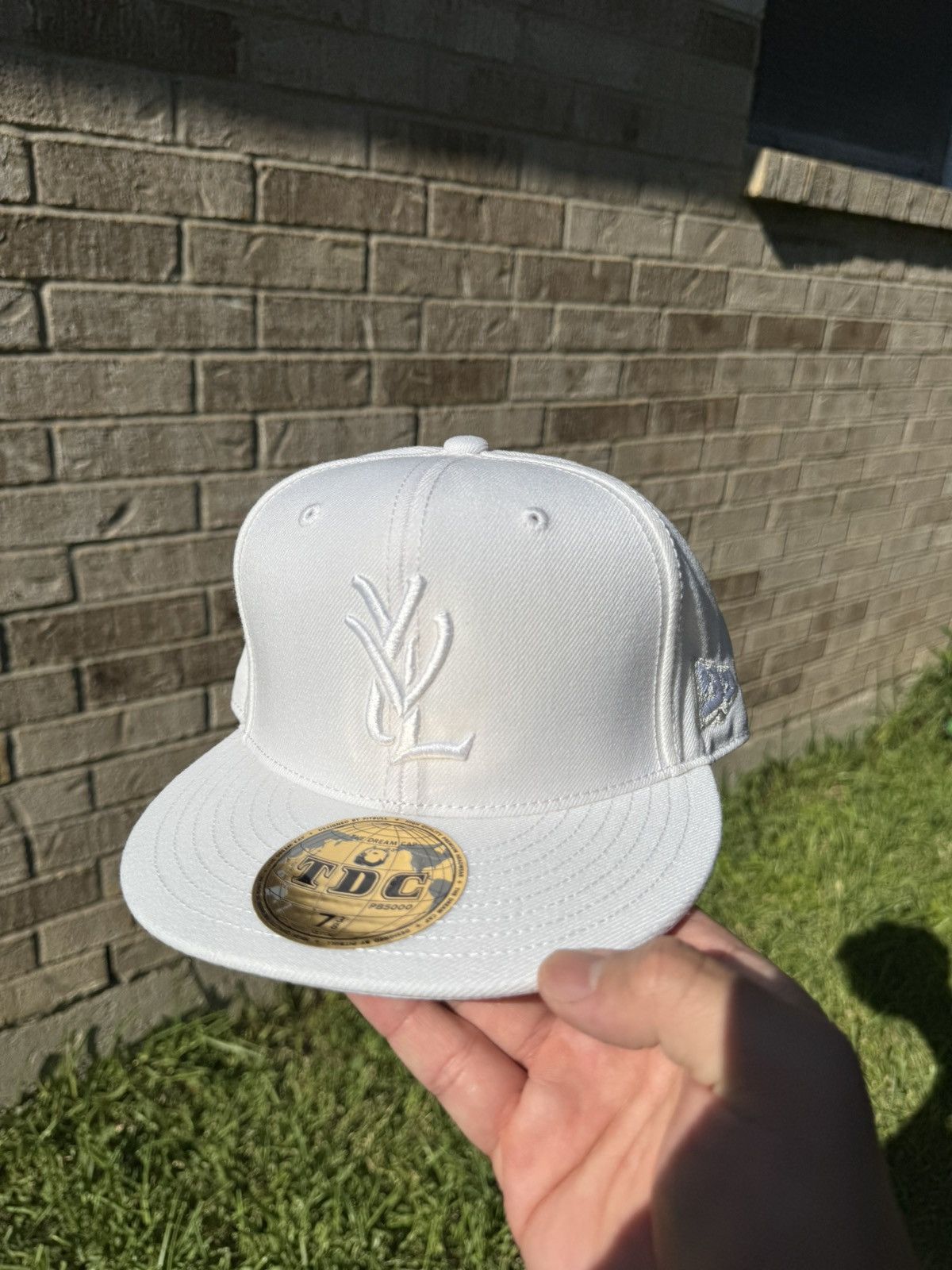 Playboi Carti White YVL Fitted Hat Size ONE SIZE - 1 Thumbnail