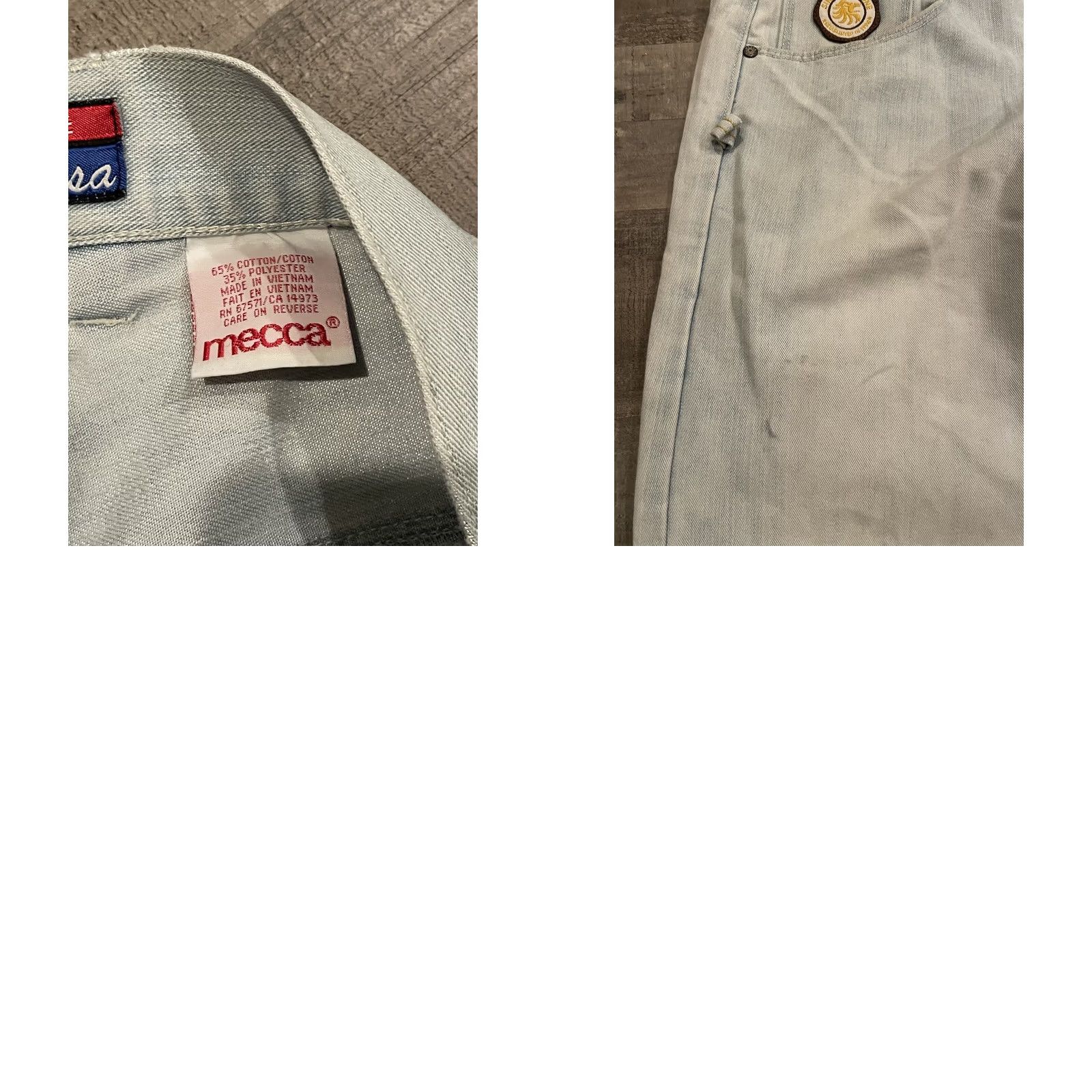 Vintage VINTAGE Mecca Jeans Men 34x32 Jeans 5-Pocket Denim Light Blue Baggy Wide Leg Y2K Hip Hop Grunge Goth Metal Tattoo USA Size US 34 / EU 50 - 8 Thumbnail