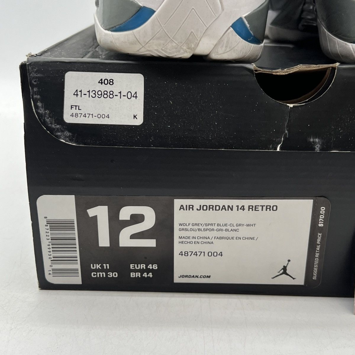 Jordan Brand Air Jordan 14 wolf grey Size US 12 / EU 45 - 6 Thumbnail
