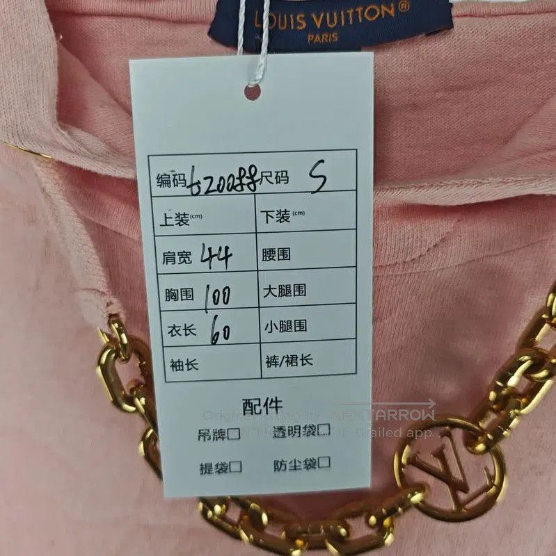 Louis Vuitton Louis Vuitton Pink Cotton Women's T. Size S / US 4 / IT 40 - 5 Thumbnail