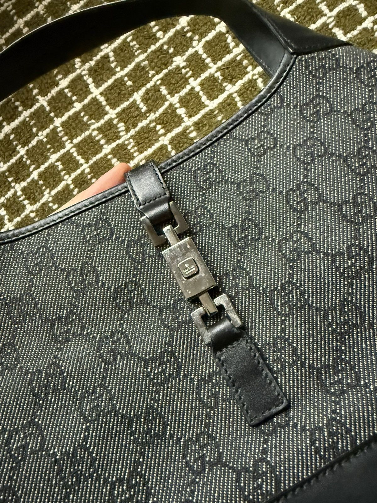 Gucci Gucci Jackie Black Monogram Bag Size ONE SIZE - 8 Thumbnail
