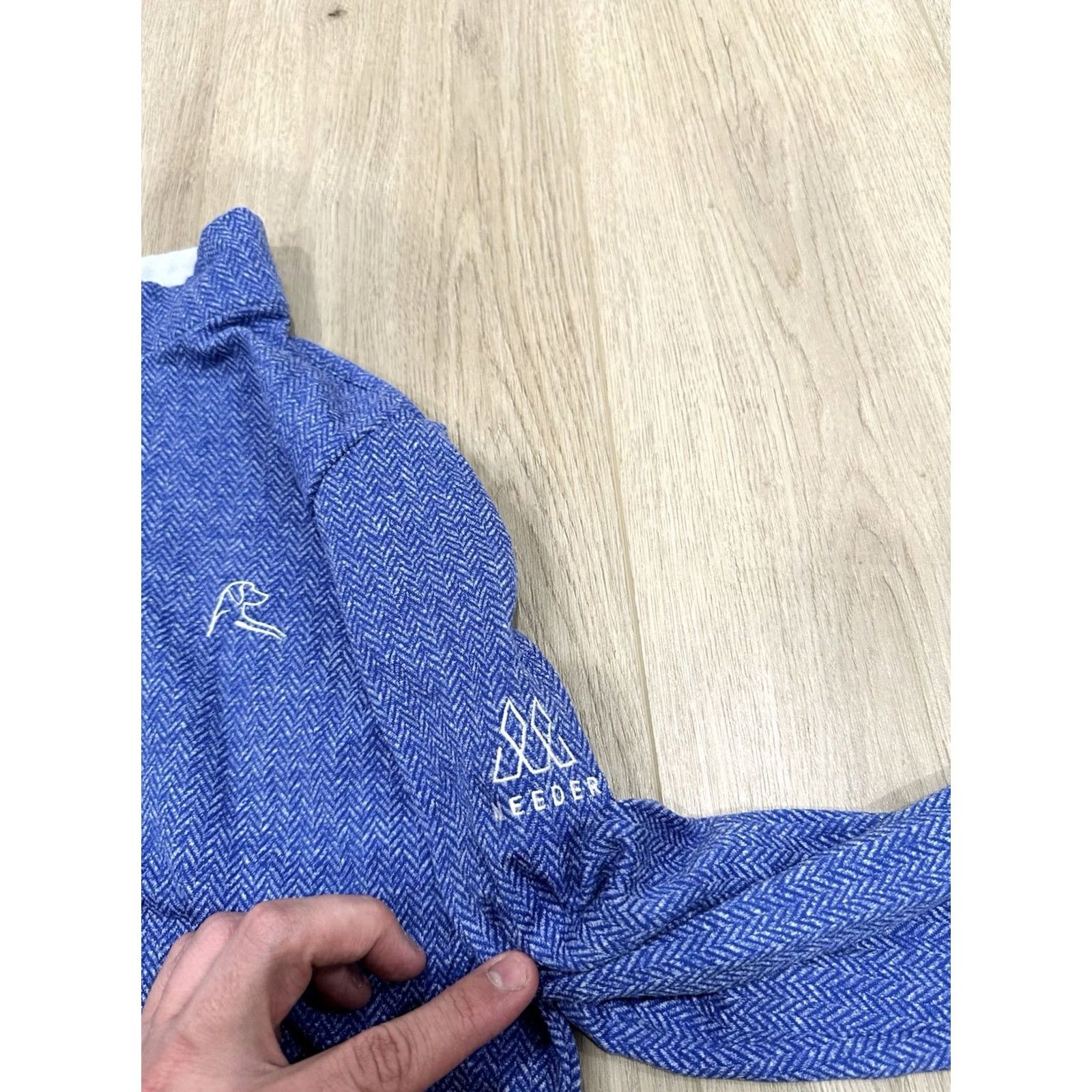 Vintage RHOBACK Performance Womens Blue Herringbone Pullover Athletic Small Size S / US 4 / IT 40 - 6 Thumbnail