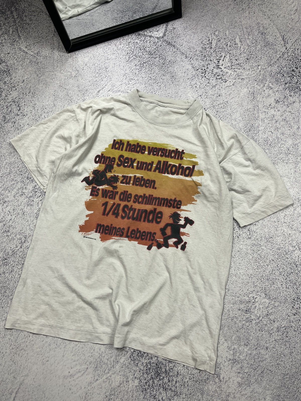 Vintage Vintage Sexaholic 1990’s Single Stitch Sex Alcohol T-shirt Size US XL / EU 56 / 4 - 3 Thumbnail
