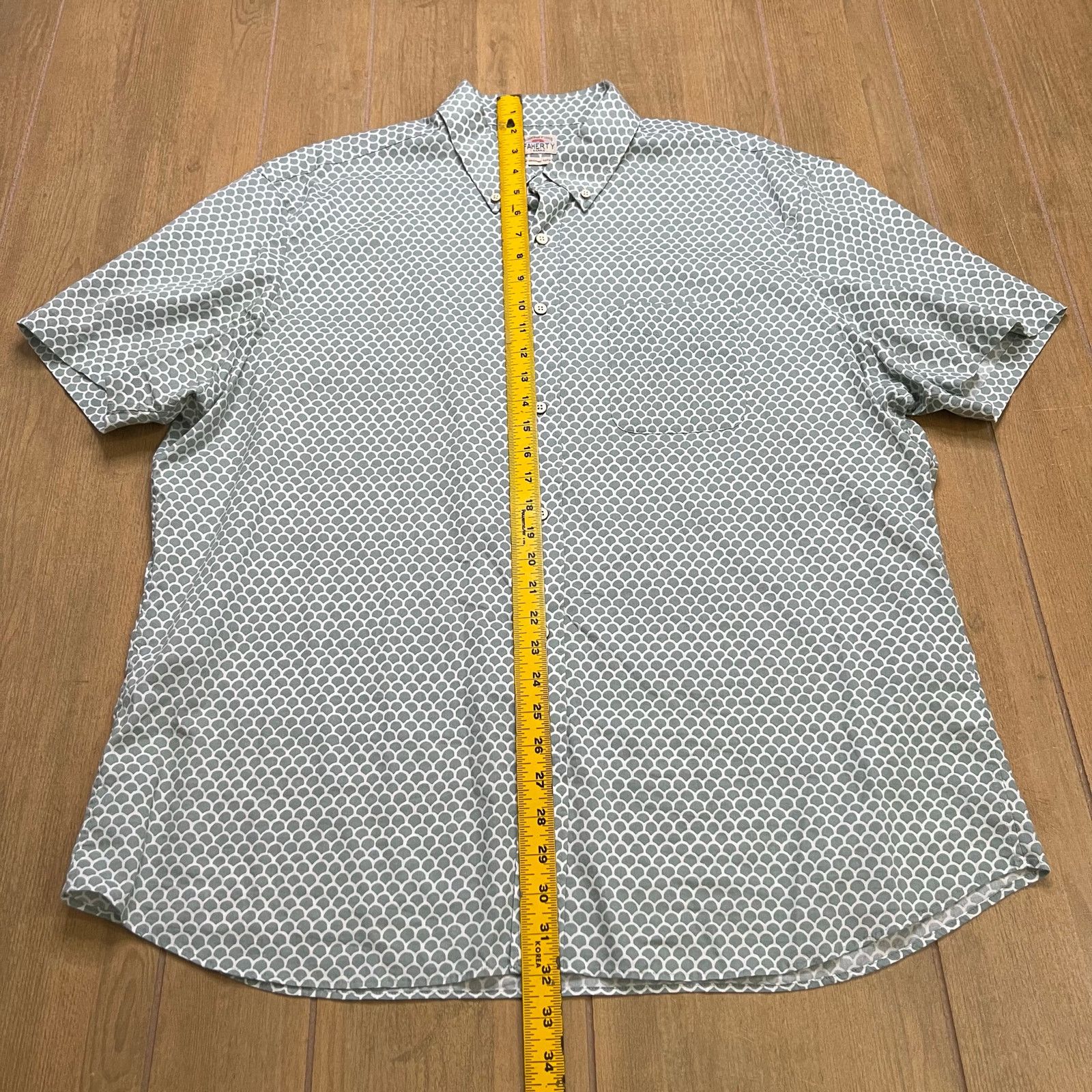Faherty Faherty Brand Organic Cotton Button Up Shirt Mens XXL Green Size US XXL / EU 58 / 5 - 7 Thumbnail