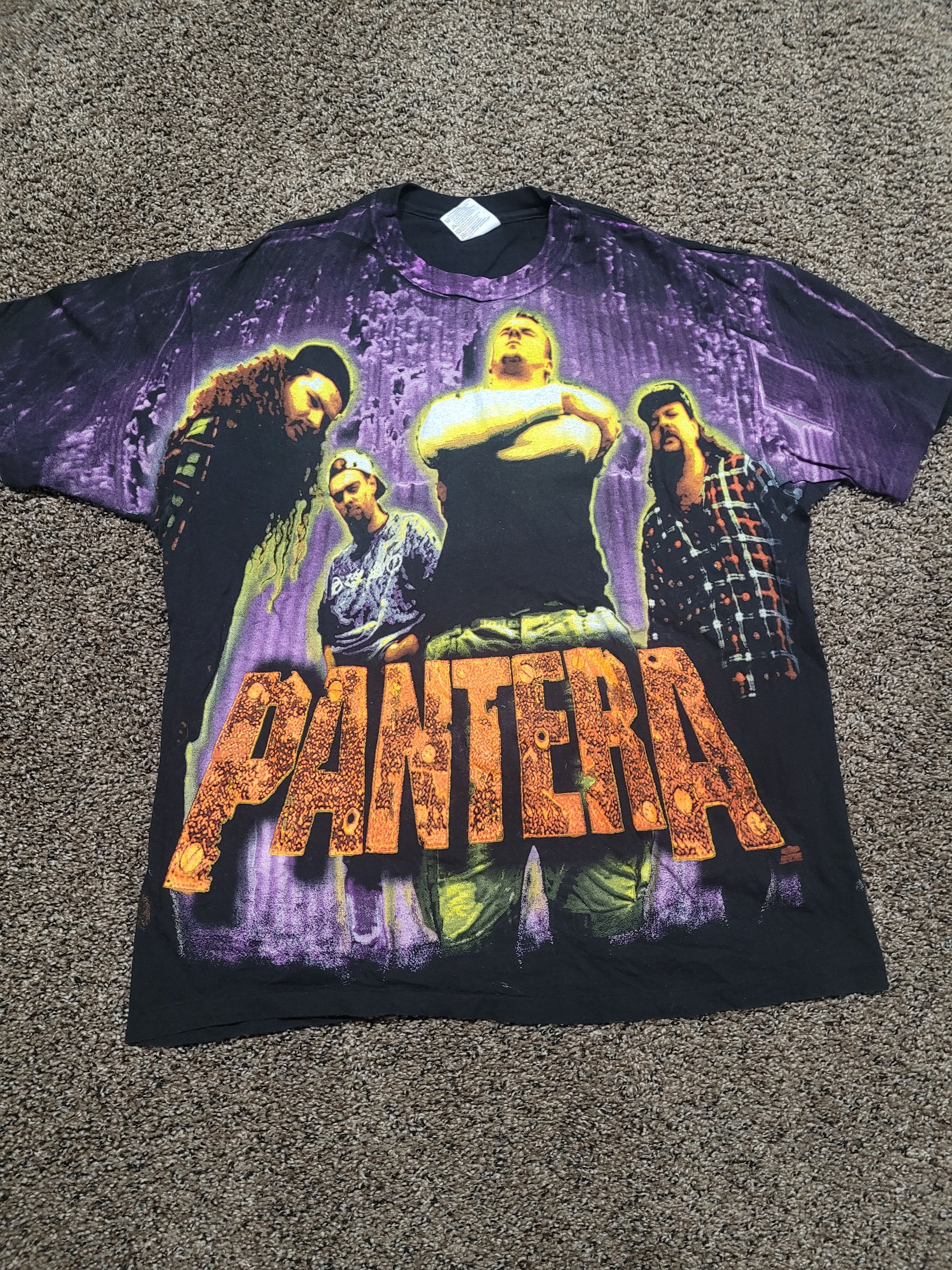 image of Band Tees x Vintage Pantera All Over Print Band Tee, Men's (Size XL)