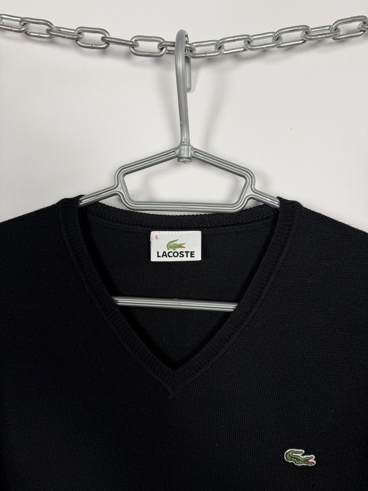 Lacoste Lacoste Wool Vest Sweater Black Crocodile Logo Vintage Sz 5 Size US L / EU 52-54 / 3 - 6 Thumbnail