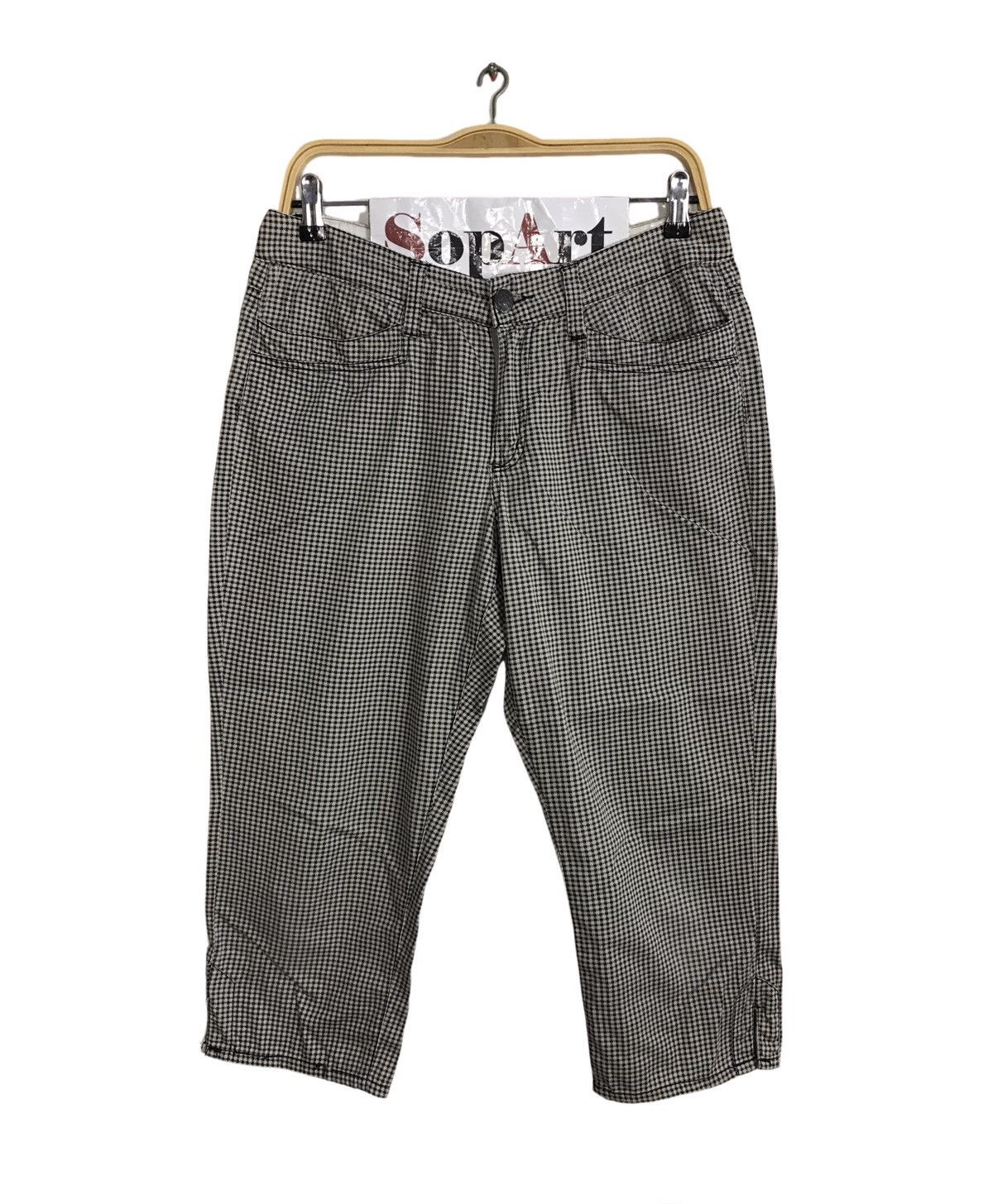 Japanese Brand × Vintage Michiko London Jeans Design Plaid Zipper Short Pants Size US 30 / EU 46 - 1 Thumbnail