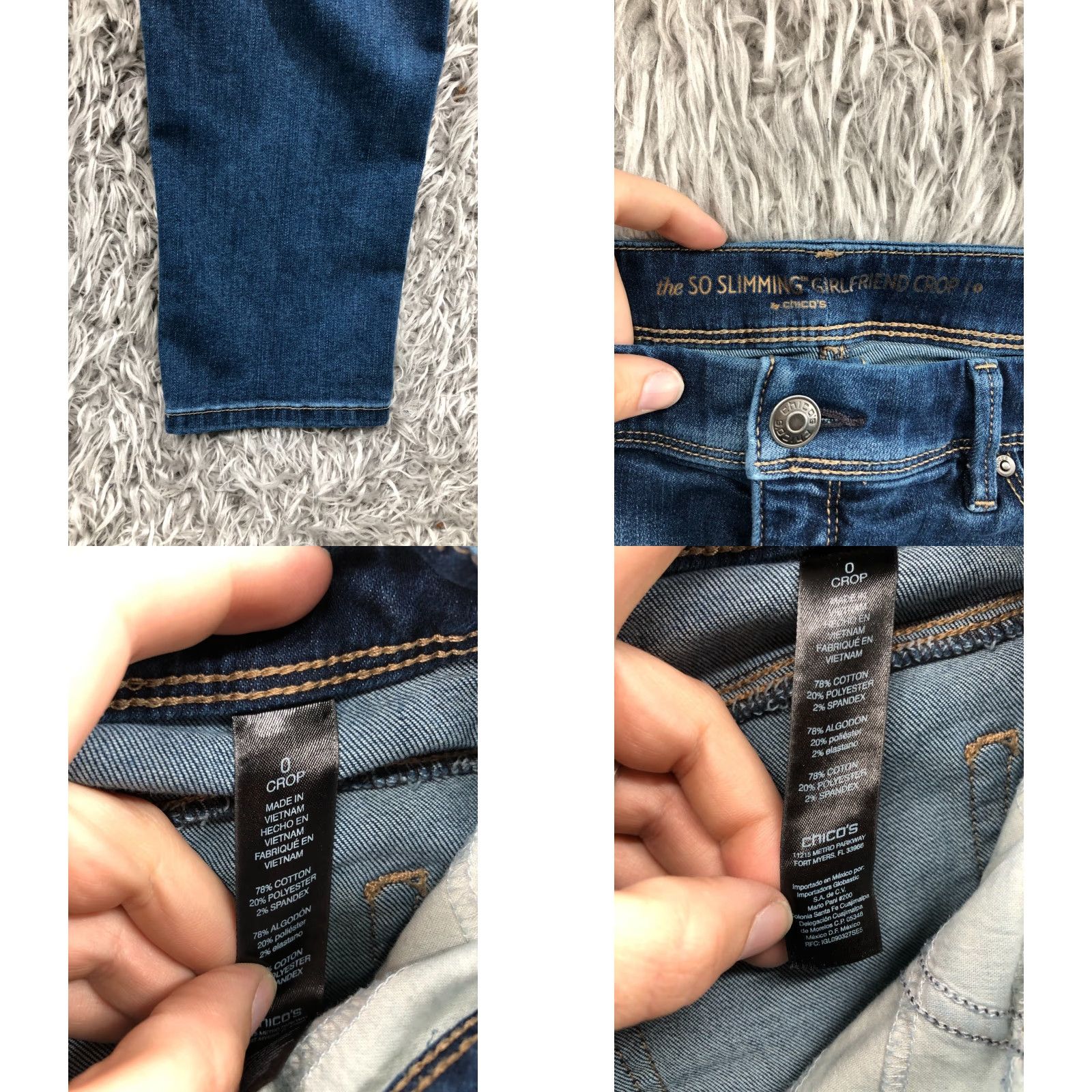Vintage Chico's Girlfriend Crop Jeans Size 0 Womens Medium Wash Blue Crop Jeans 0 Chico's Girlfriend Medium Wash Blue Womens Size 0 Size 25" / US 0 / IT 36 - 8 Thumbnail