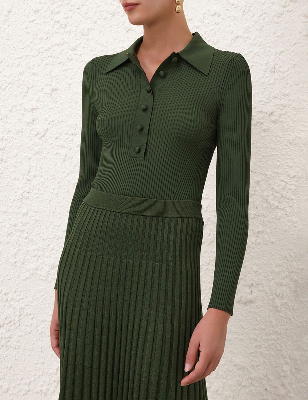 Zimmermann oc11z0825 Polo Shirt in Forest Green Size XS / US 0-2 / IT 36-38 - 2 Thumbnail