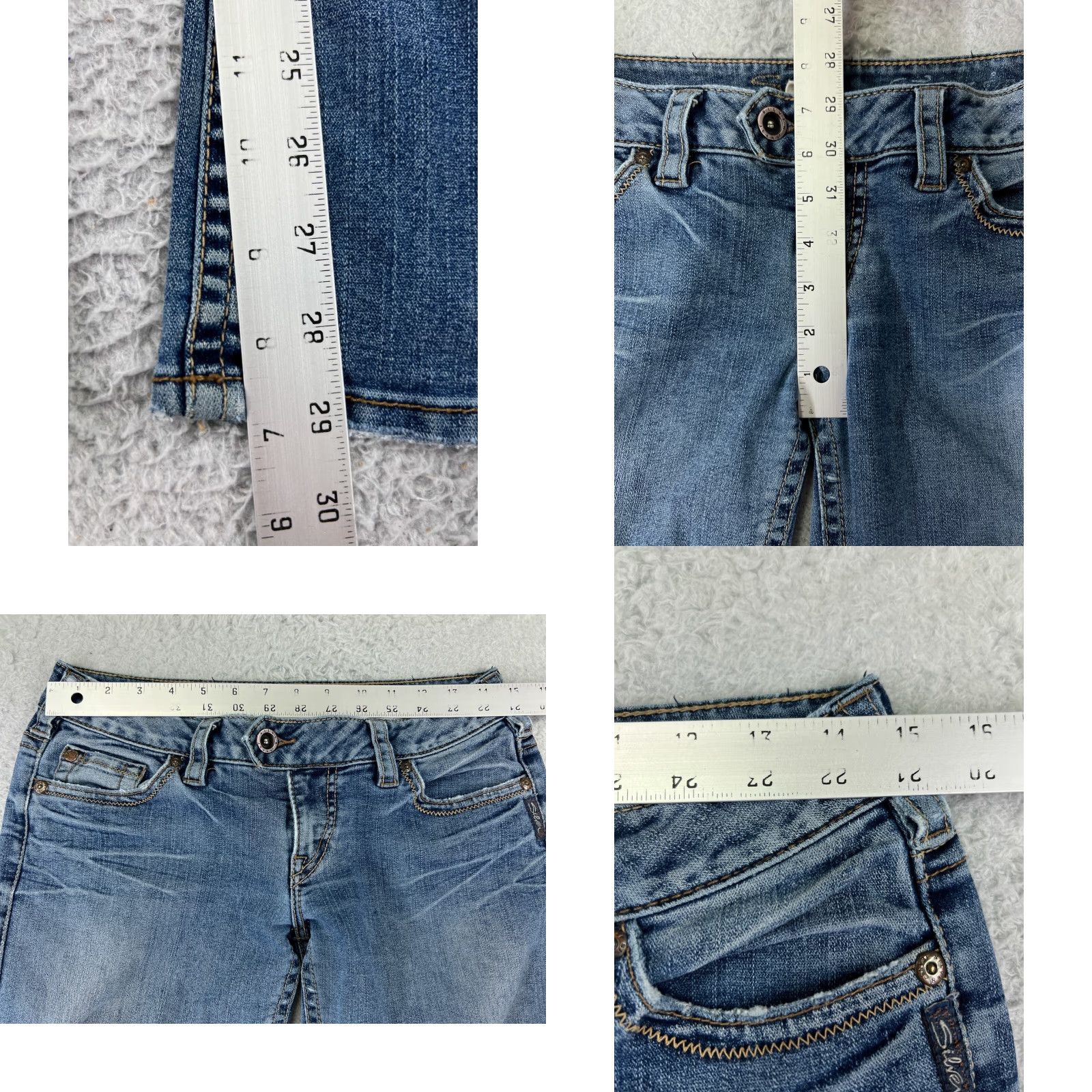 Silver Jeans Co. Silver Jeans Pants Womens 28 Blue Denim Tuesday Surplus Dark Bootcut Embroidered Size 28" / US 6 / IT 42 - 9 Thumbnail