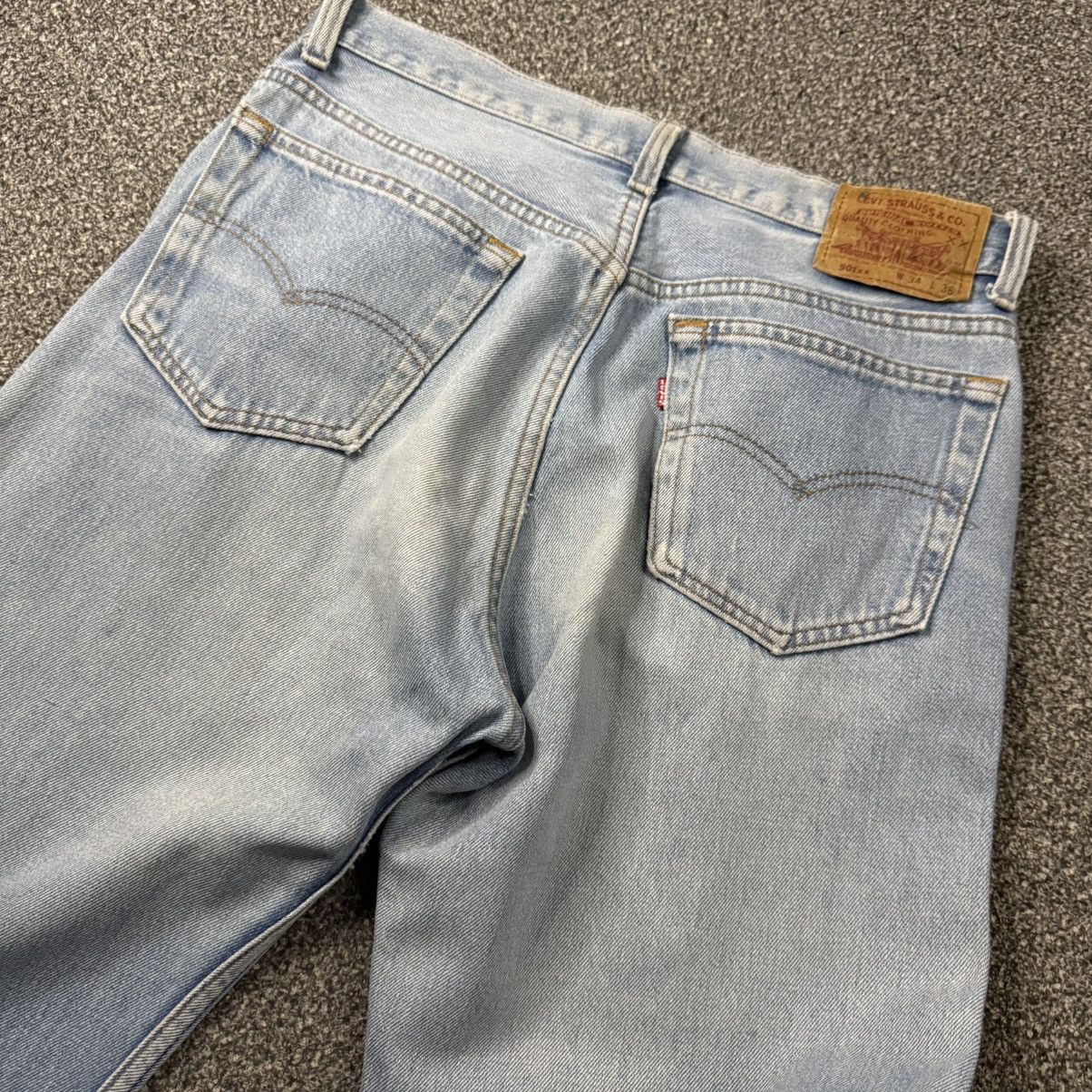 Levi's Vintage Clothing Vintage 90s Levis 501xx Faded Denim Size US 34 / EU 50 - 3 Thumbnail