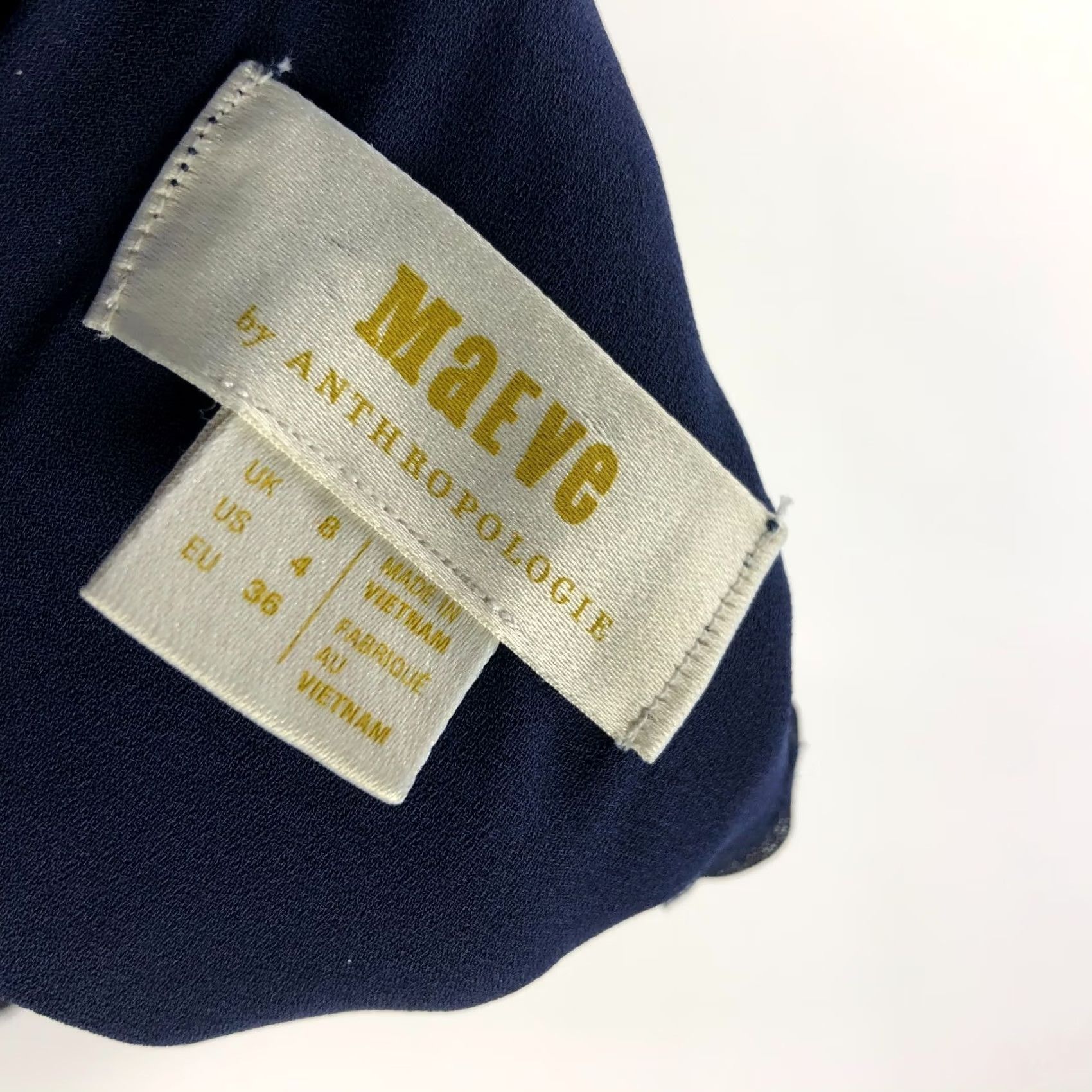 Vintage Maeve Anthropologie Wrap Tie Artsy Pullover Top Blouse Blue Dress? Size S / US 4 / IT 40 - 5 Thumbnail