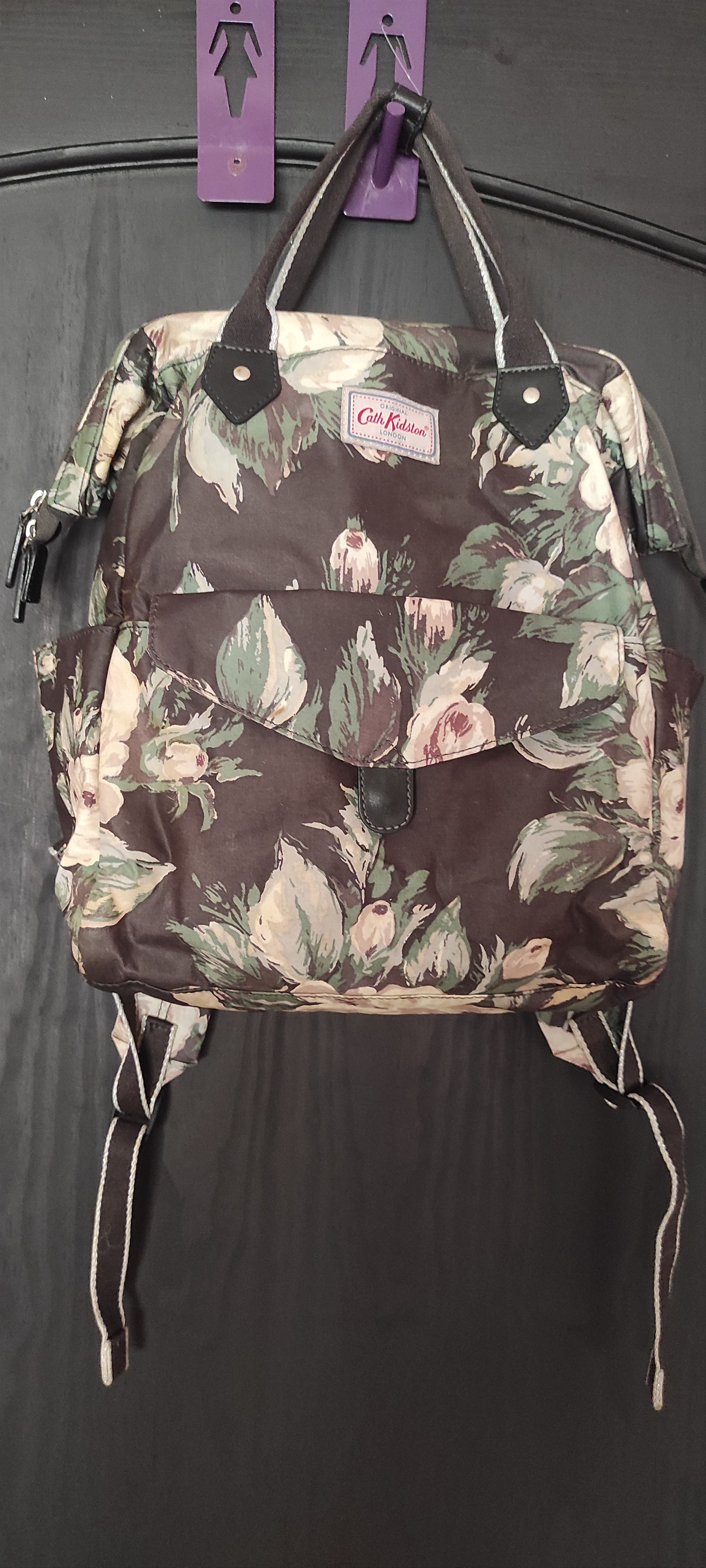 Vintage CATH KIDSTON London Backpack Floral Adjustable Strap Handbag Size ONE SIZE - 18 Thumbnail
