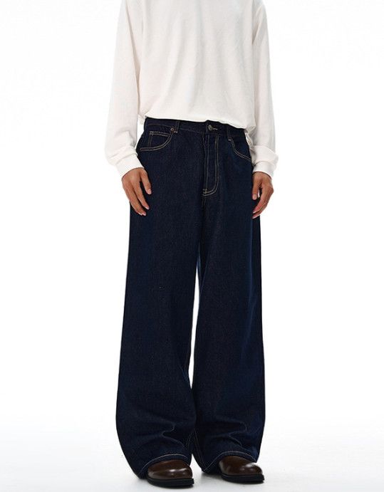 Japanese Brand American high street men's loose straight-leg baggy jeans Size US 32 / EU 48 - 3 Thumbnail