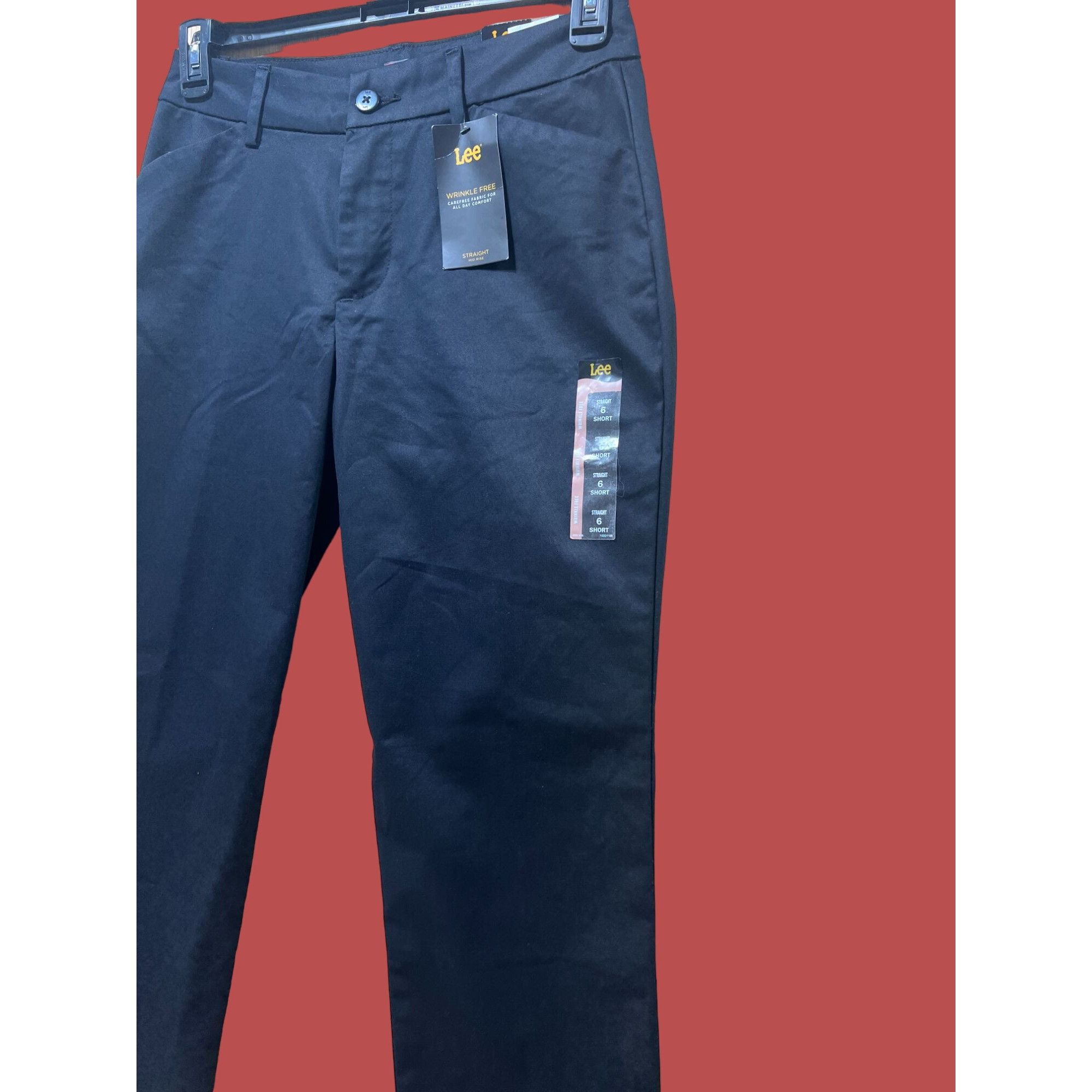 Lee Lee - Women's Wrinkle Free Relaxed Fit Straight Leg Pant - B Size 28" / US 6 / IT 42 - 15 Thumbnail