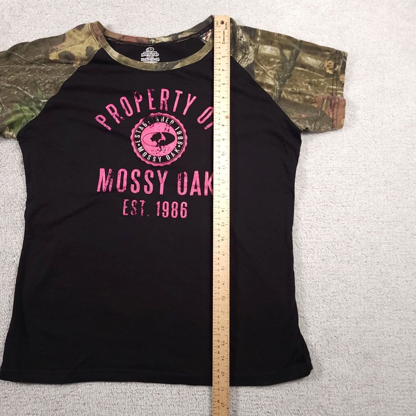 Vintage Mossy Oak Shirt Women's XL 16-18 Black Camouflage Hunting Short Sleeve Graphic T-Shirt Size XL / US 12-14 / IT 48-50 - 7 Thumbnail