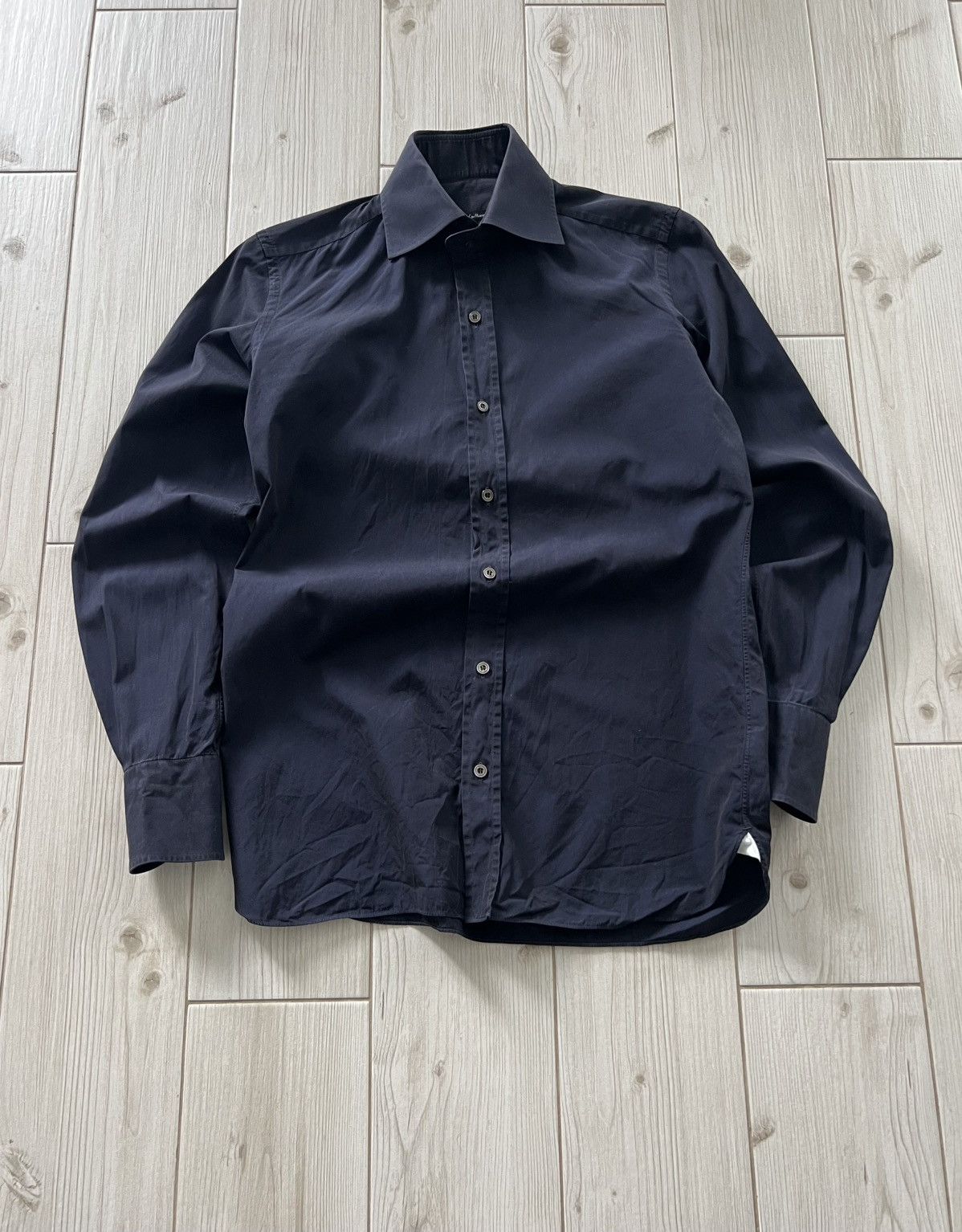 Tom Ford Tom Ford Cotton Shirt Dark Blue Small Size US M / EU 48-50 / 2 - 2 Thumbnail