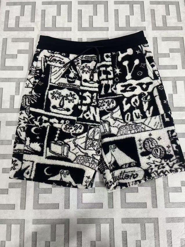 Louis Vuitton Louis Vuitton Comic Print Wool-Blend Shorts Size 50 Size US 34 / EU 50 - 1 Thumbnail