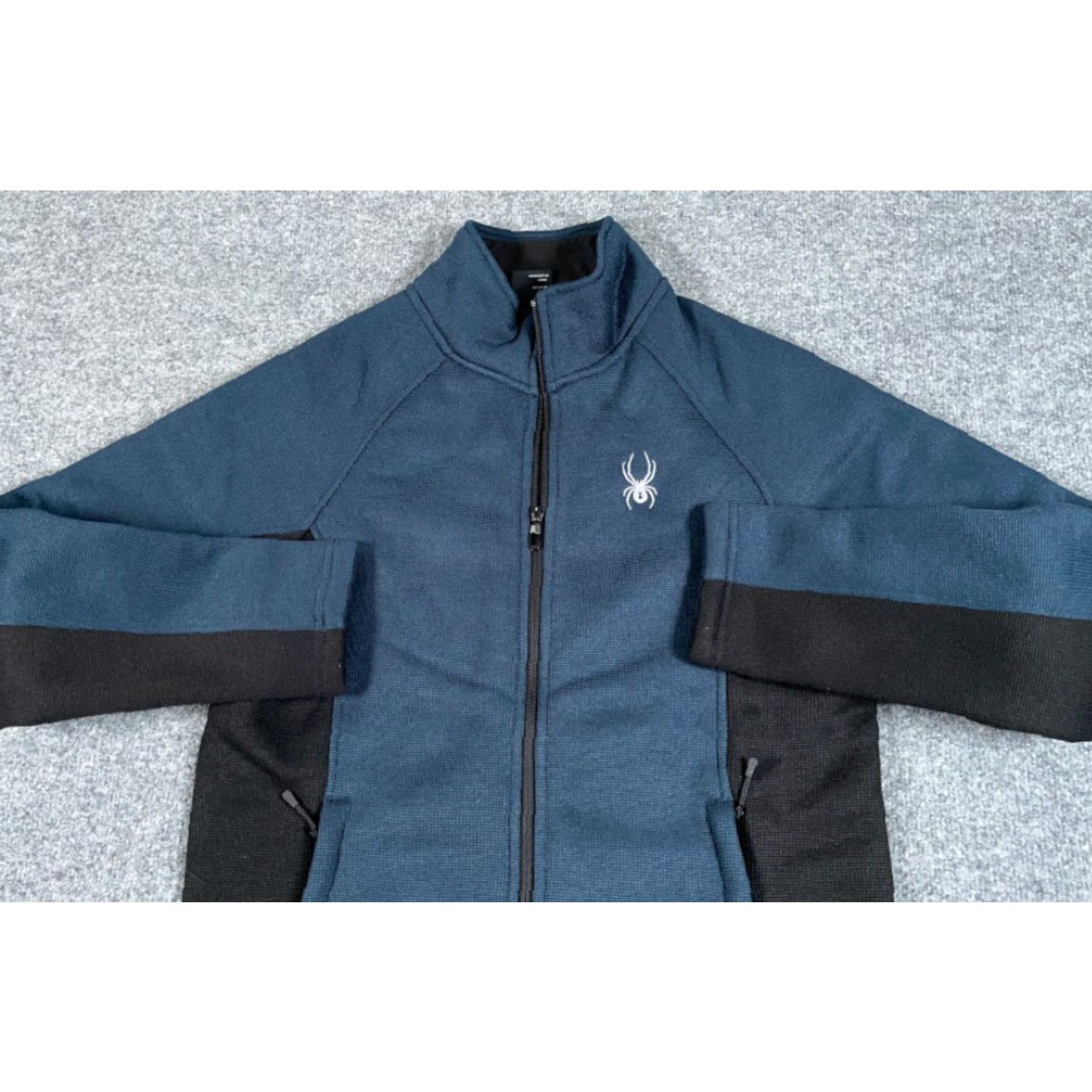 Spyder Spyder Foremost Jacket Adult M Blue Sherpa Lined Zip Short Stand-Up Collar Embroidered 90s Retro Fleece Size US M / EU 48-50 / 2 - 6 Thumbnail