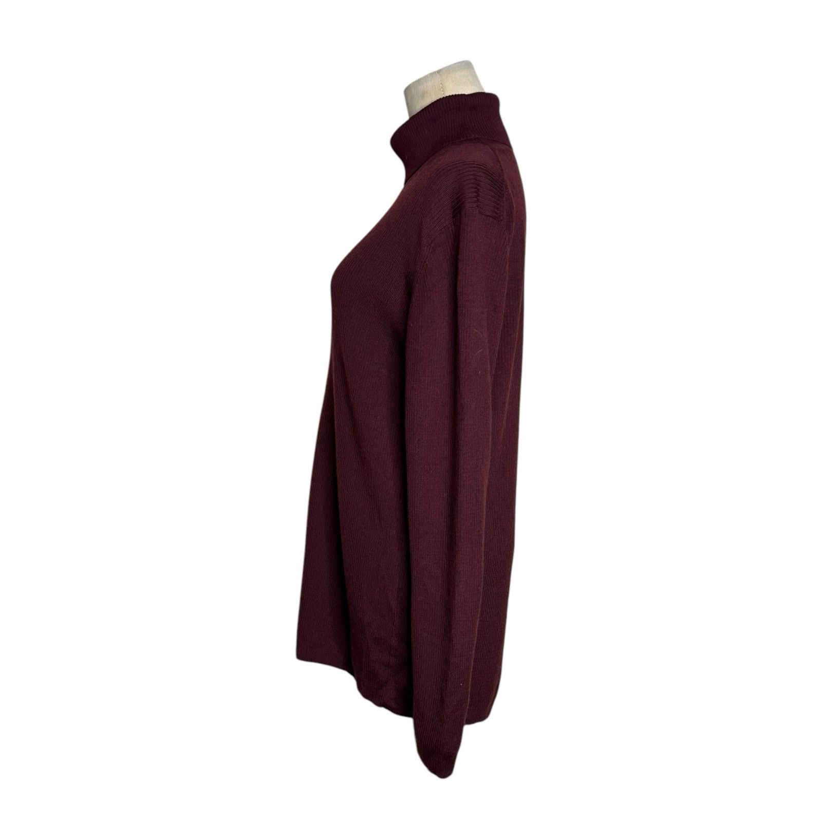 Muji Muji burgundy knit turtle neck sweater size Large Size L / US 10 / IT 46 - 10 Thumbnail