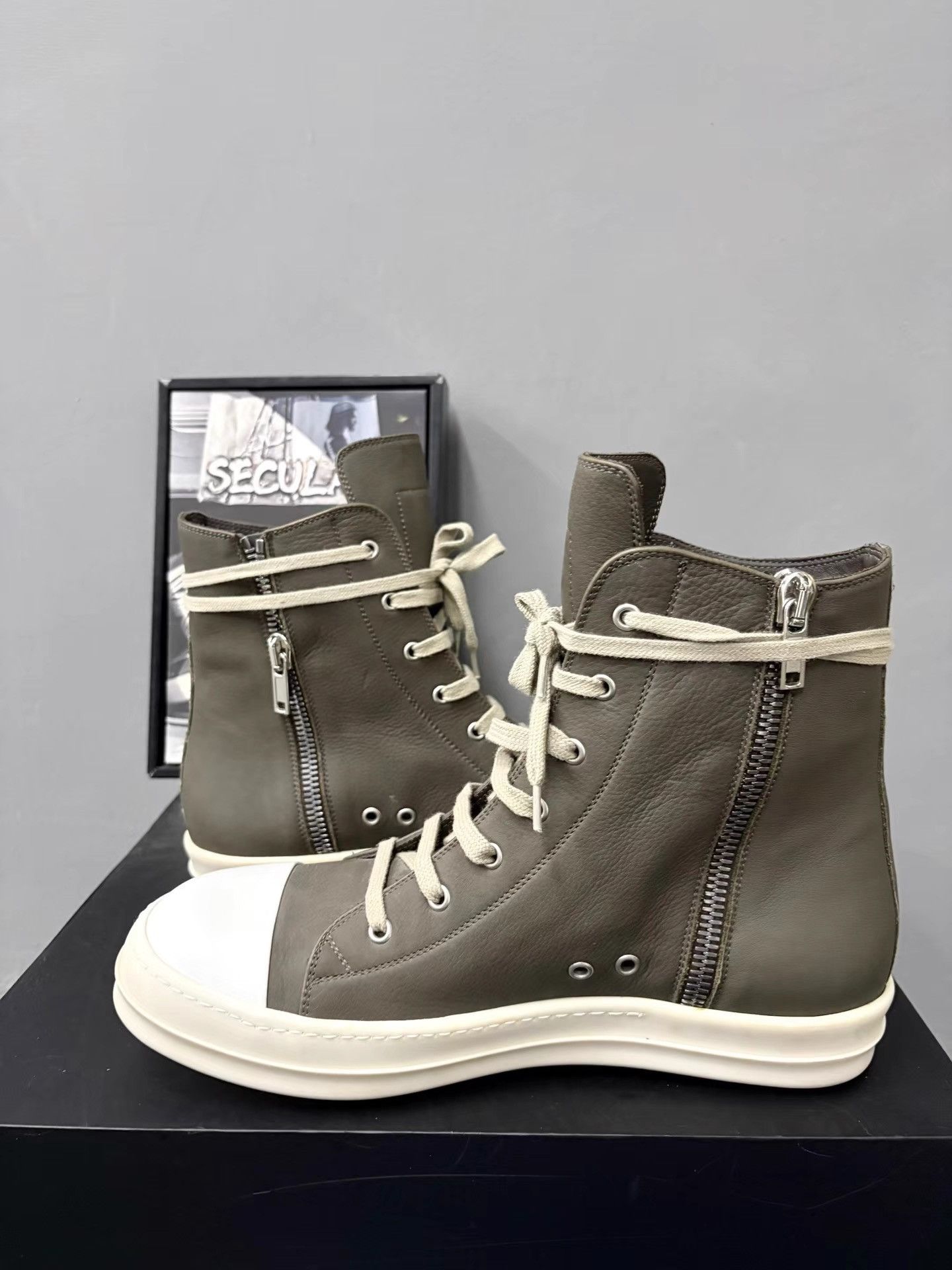 Rick Owens Rick Owens Mainline Grey Brown Ramones High-Tops K34 Size US 11 / EU 44 - 5 Thumbnail