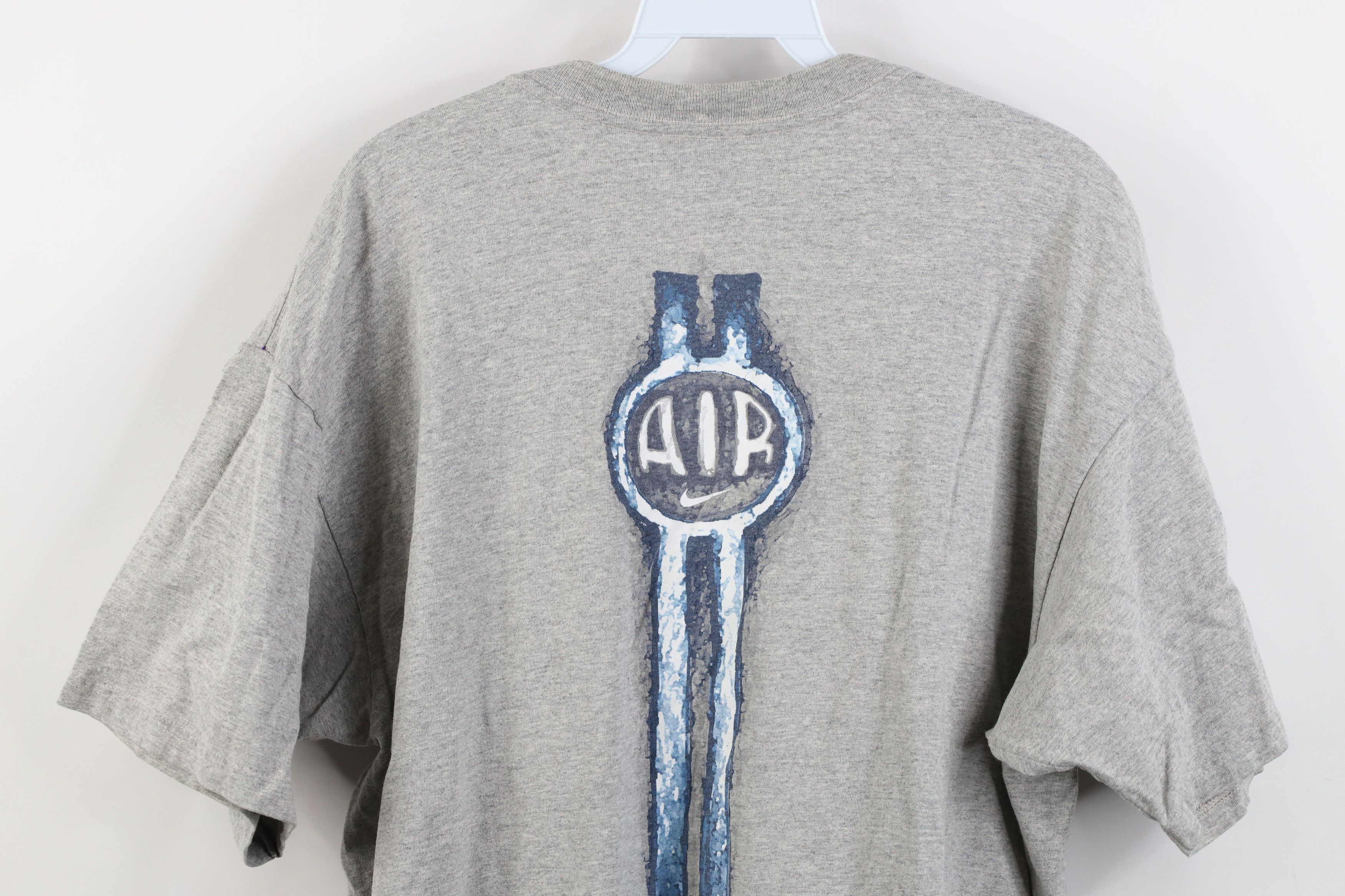 Nike Vintage 90s Nike Air Mini Swoosh Spell Out T-Shirt Gray Size US L / EU 52-54 / 3 - 13 Thumbnail