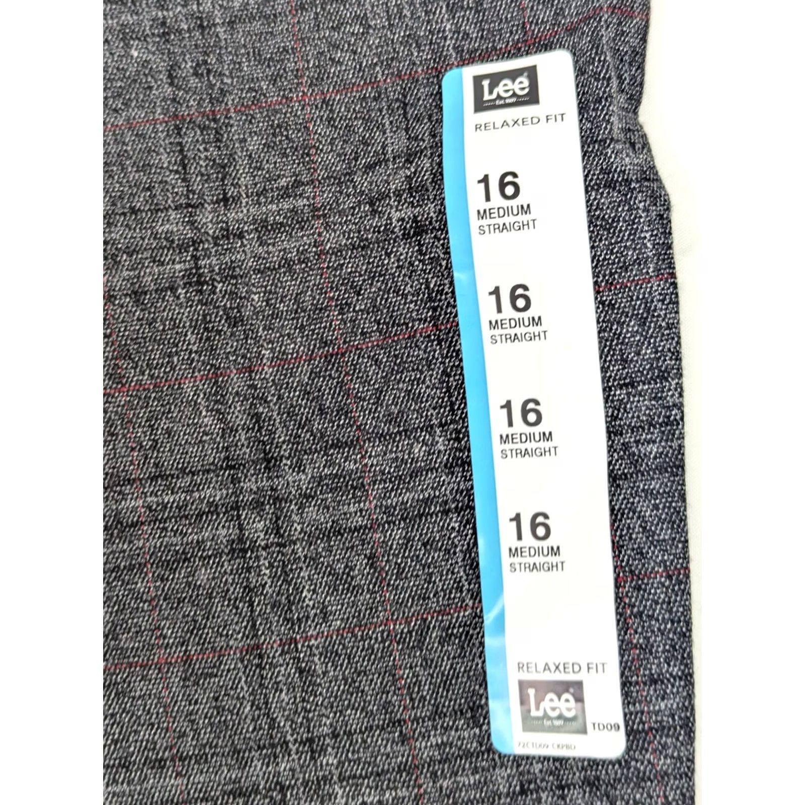 Lee Lee Relaxed Straight Leg Pants Women 16M 35x31.5 Gray Plaid NWT Size 38" / US 16 / IT 52 - 4 Thumbnail