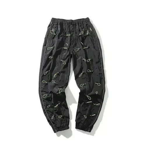 Bungee Cord Black Pants Sweatpants Joggers