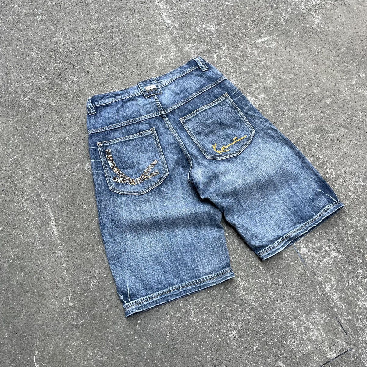 Karl Kani × Vintage Vintage 00s Karl Kani Baggy Denim Hip Hop Shorts Size US 32 / EU 48 - 4 Thumbnail
