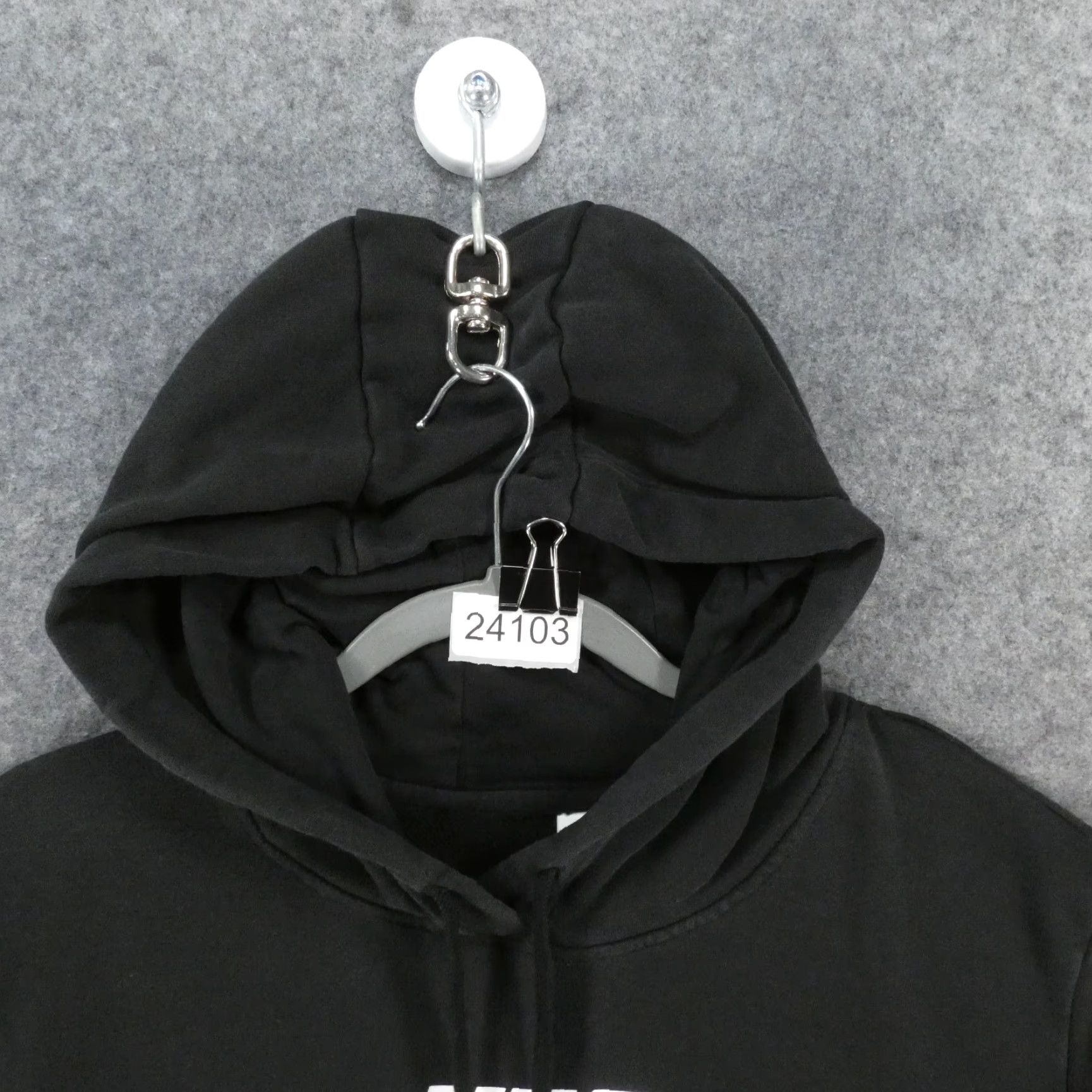 Nike Hoodie Womens 1X Long Sleeve Black Fleece w Swoosh