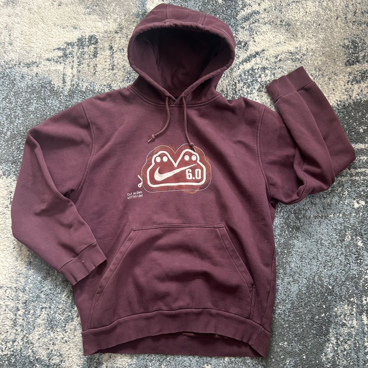 Nike × Vintage MiD 2000s NiKE 6.0 CUT OUT MUTANT LOGO HOODiE SWEATSHiRT Size US L / EU 52-54 / 3 - 4 Thumbnail